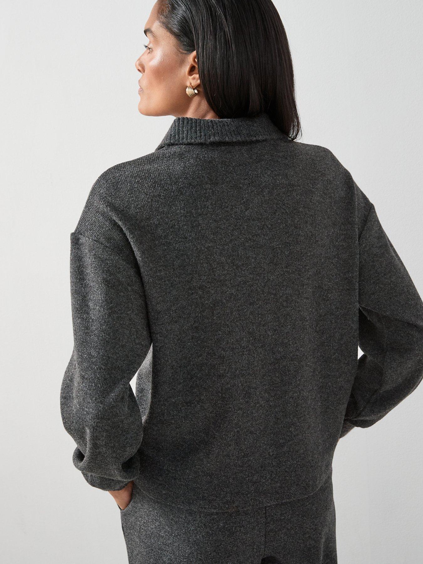 the-very-collection-button-through-collar-detail-soft-touch-top-co-ord-greystillFront