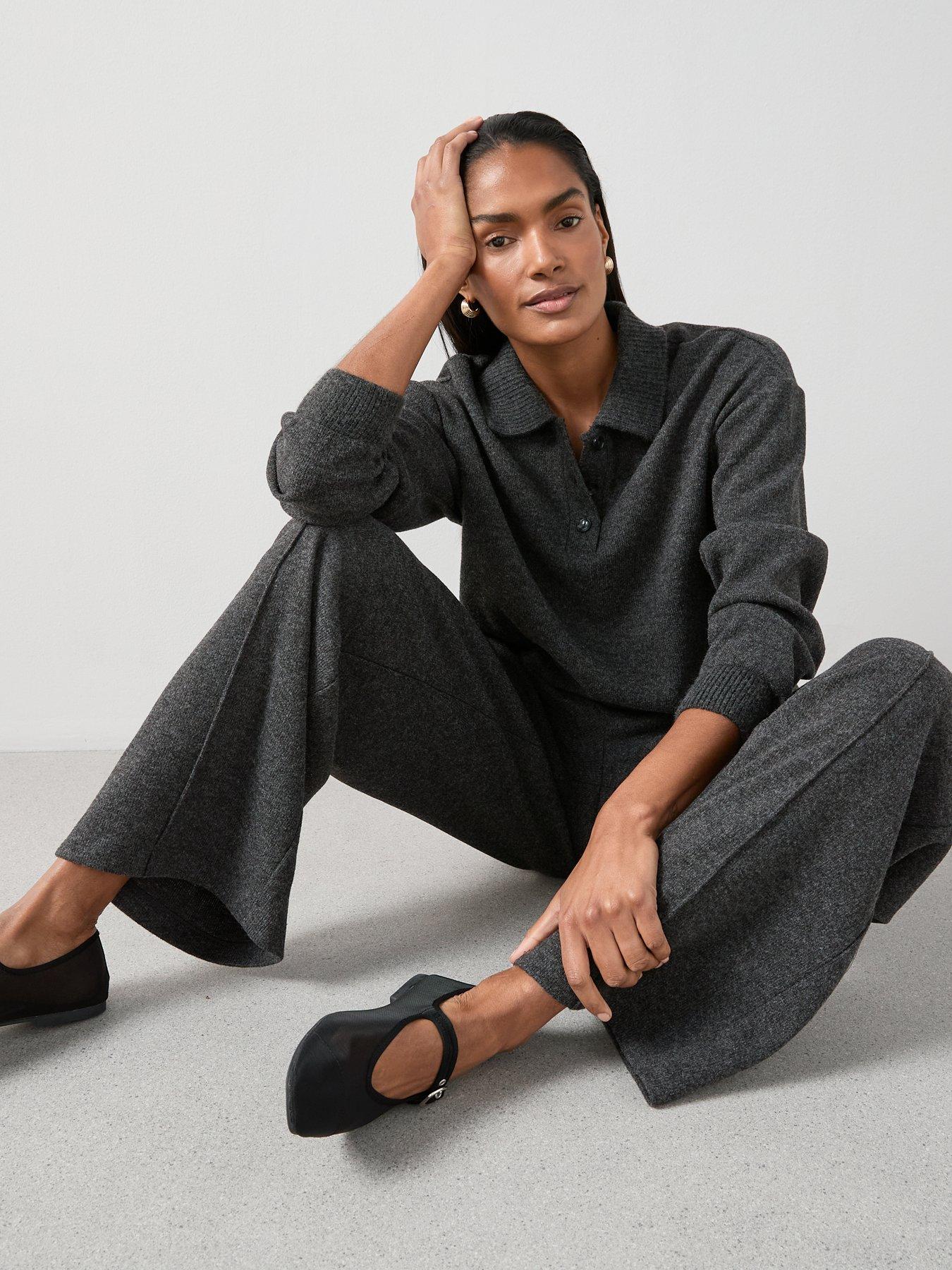 the-very-collection-button-through-collar-detail-soft-touch-top-co-ord-greyoutfit