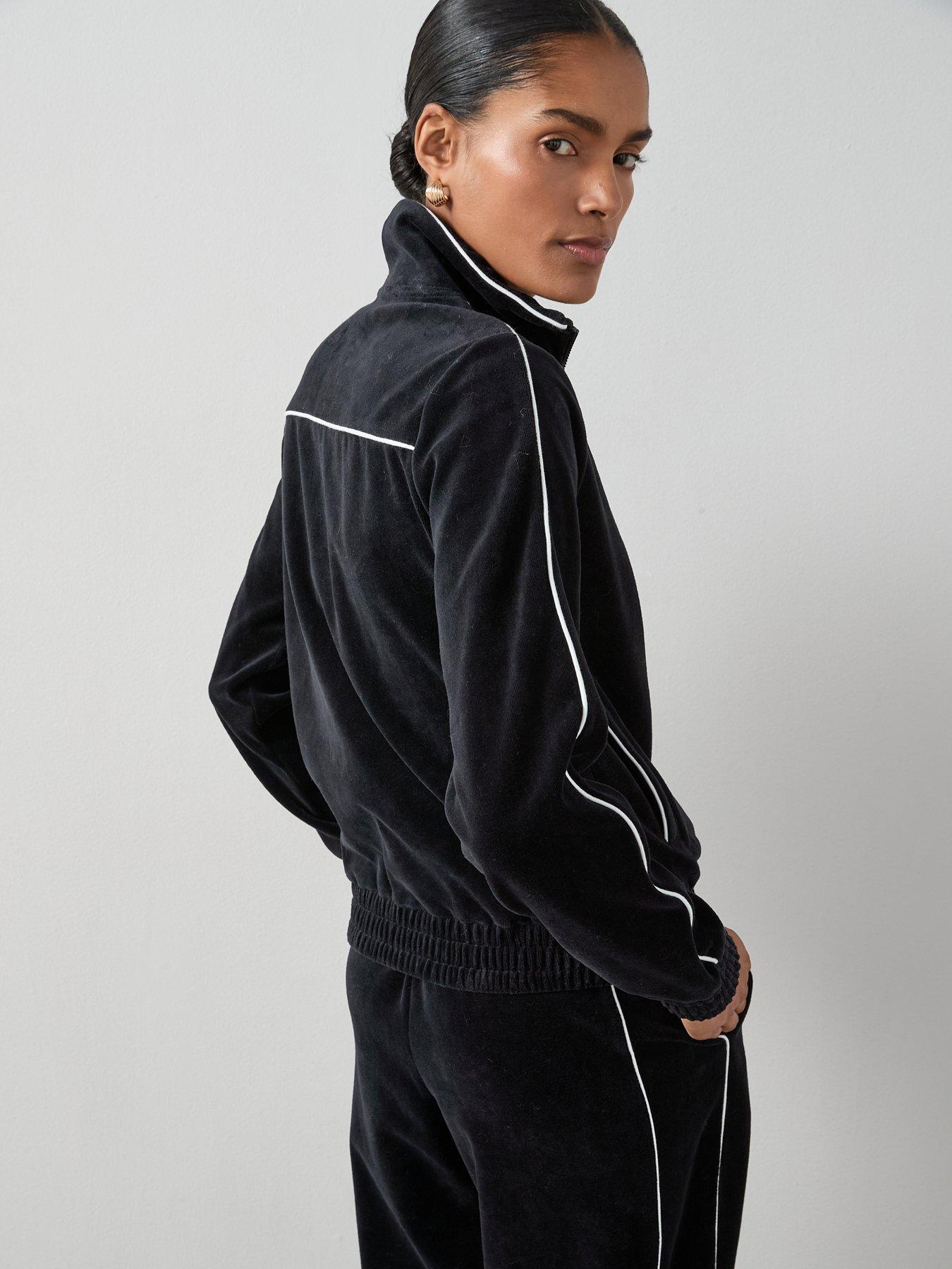the-very-collection-velour-zip-through-jacket-with-piping-co-ord-blackstillFront