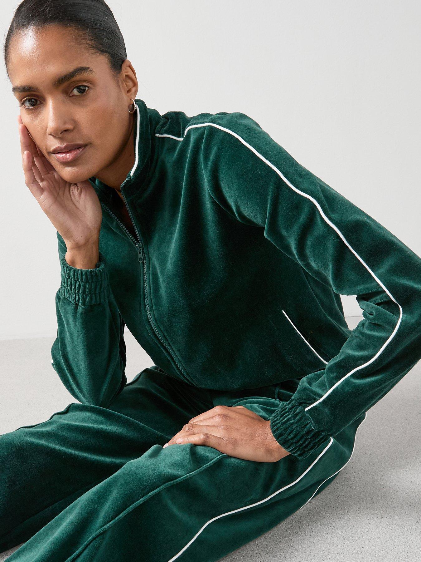 the-very-collection-velour-zip-through-jacket-co-ord-greendetail