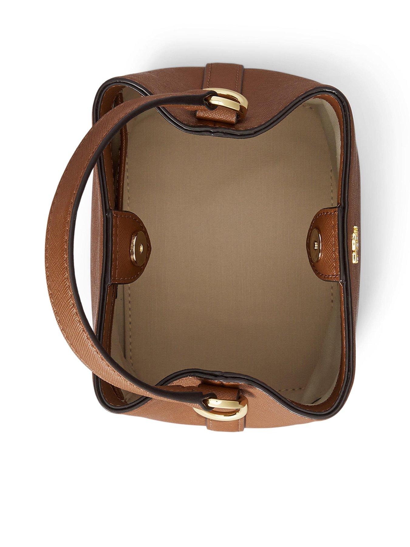 Image 3 of 5 of Lauren by Ralph Lauren Reese Small Bucket Bag - Brown