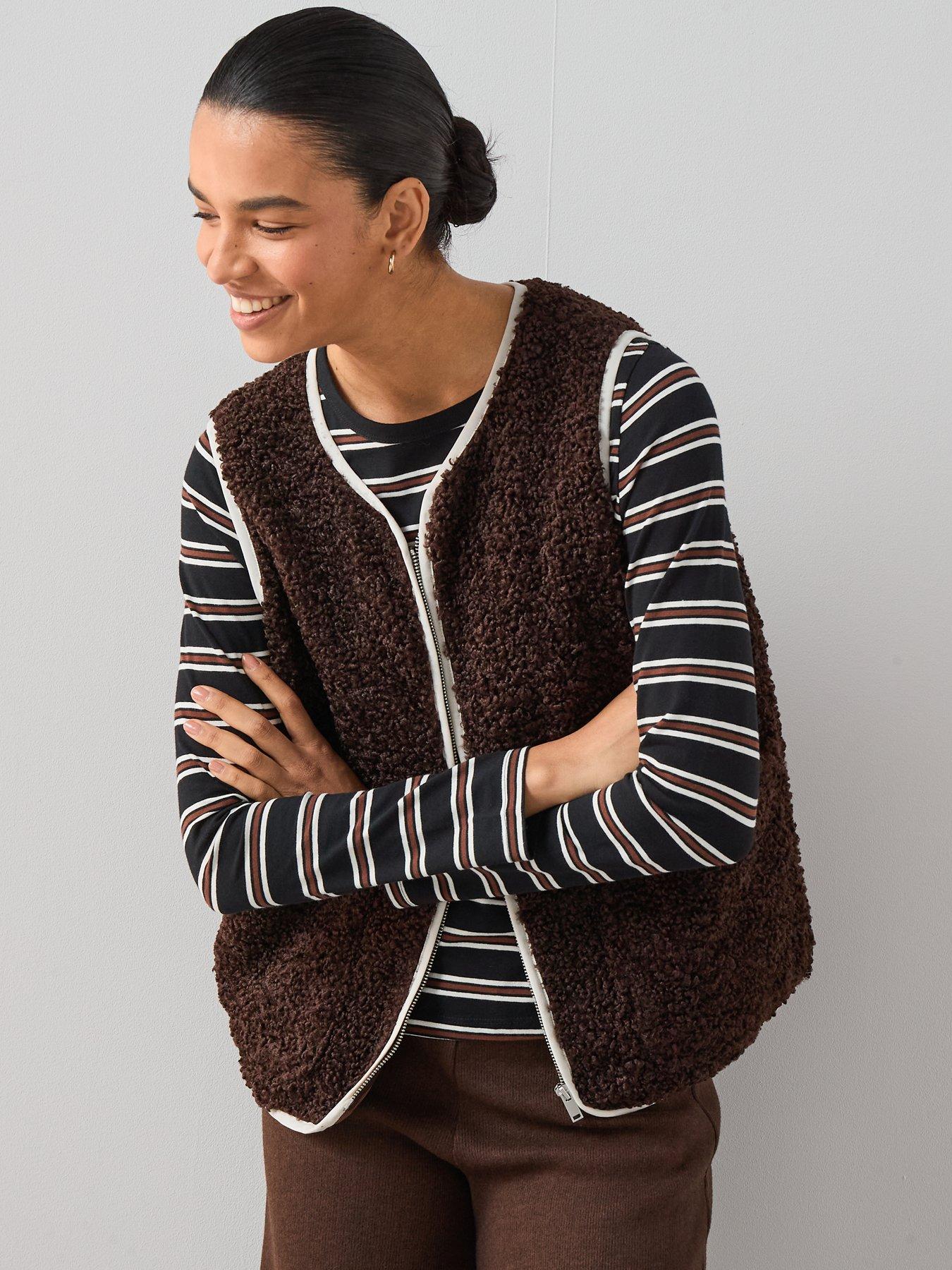 v-by-very-borg-gilet-browndetail
