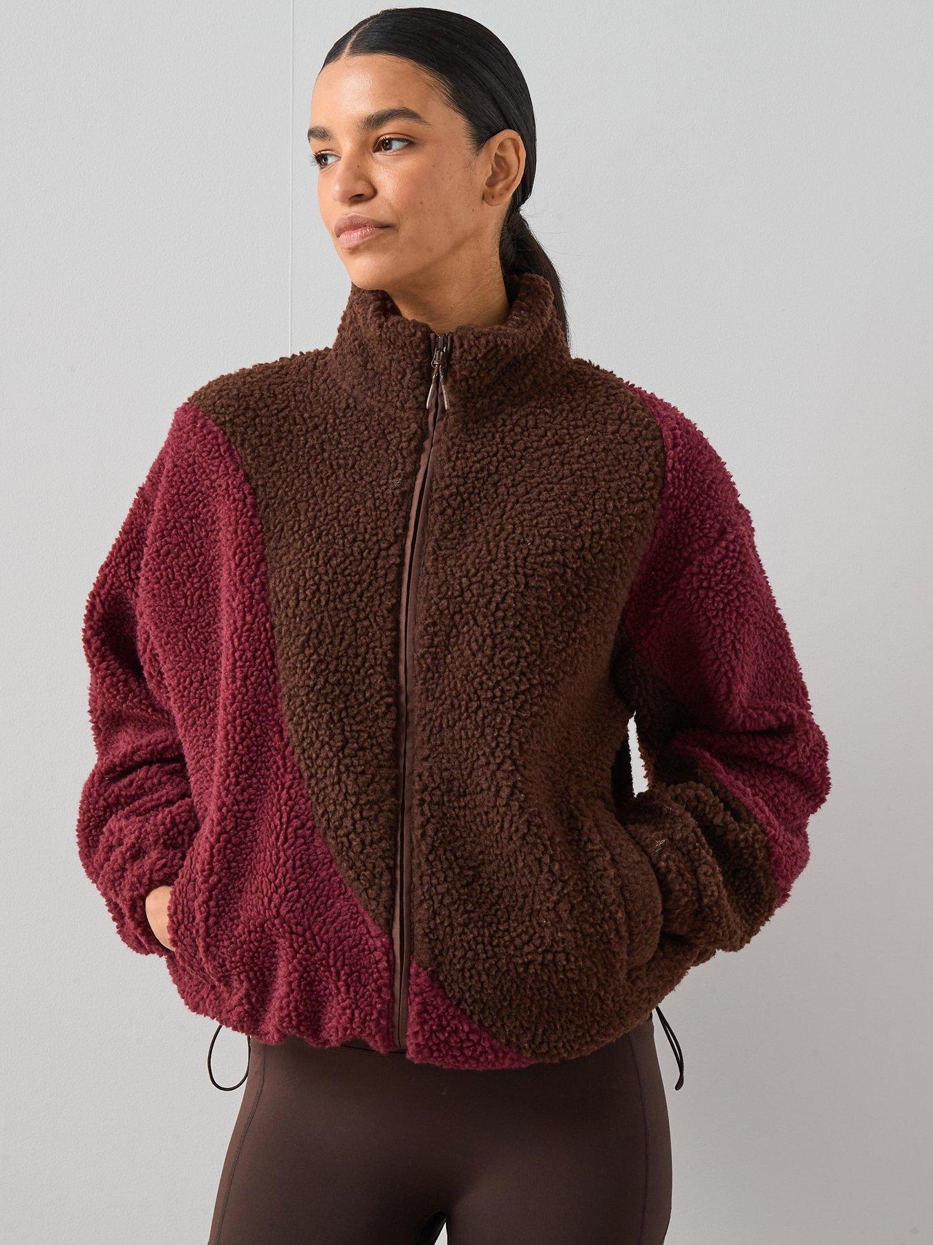 the-very-collection-colour-block-borg-fleece--burgundy