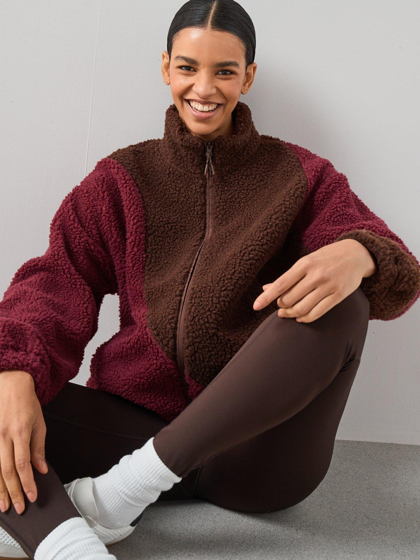 the-very-collection-colour-block-borg-fleece--burgundyoutfit