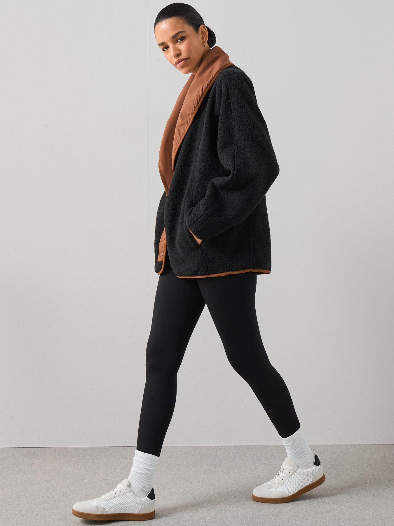 Image 6 of 7 of V by Very Shawl Collar Borg Jacket - Black