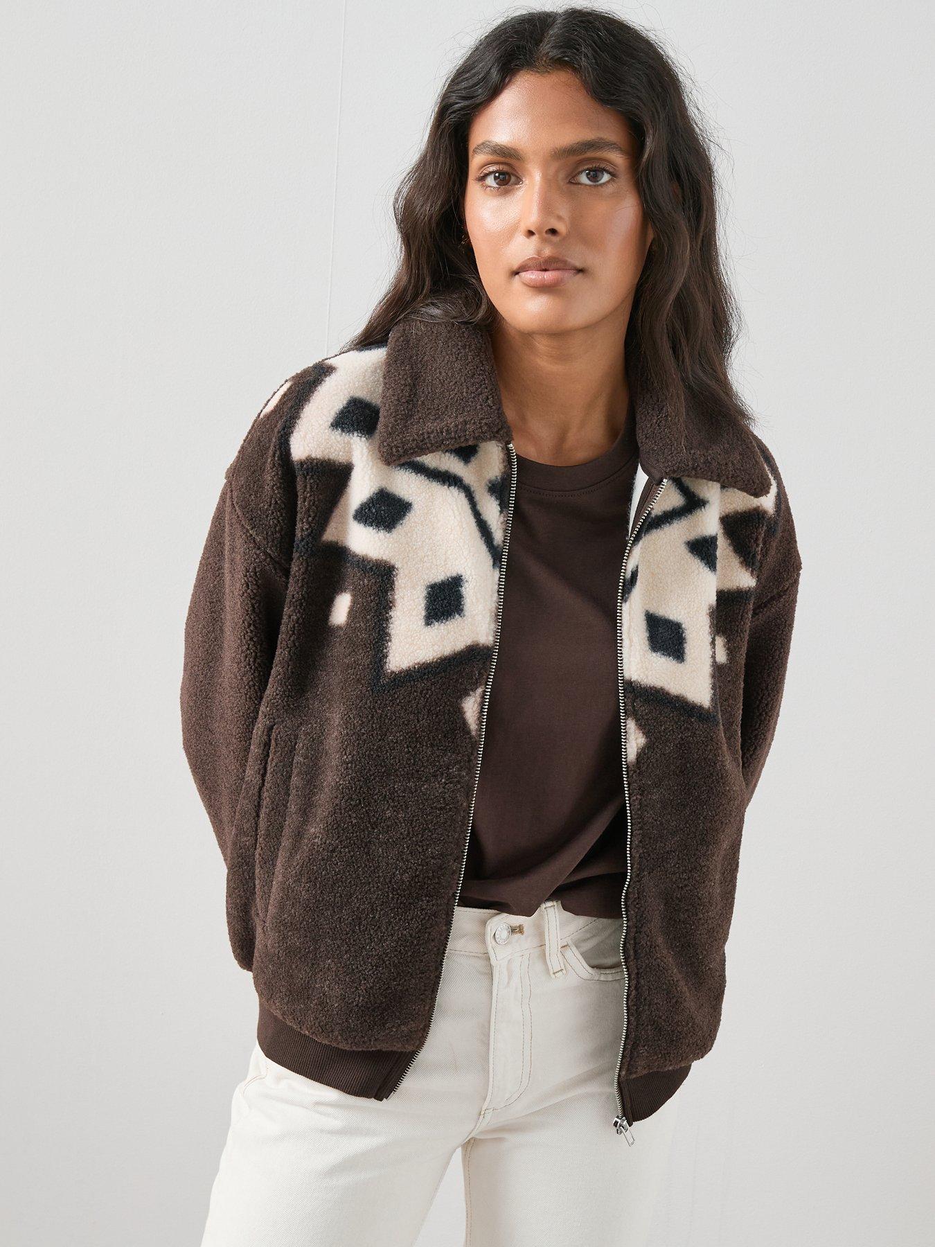 the-very-collection-zip-up-borg-jacket-brown