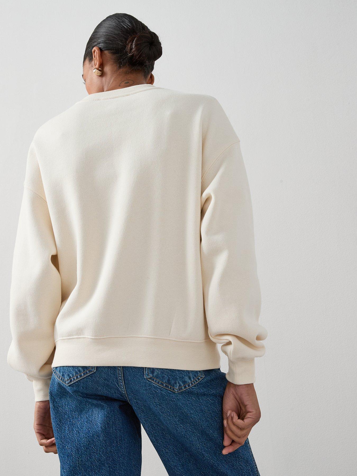 Image 2 of 7 of V by Very New Jersey Graphic Sweatshirt - Cream