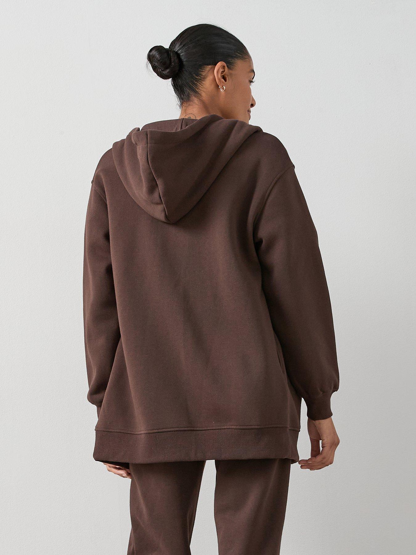 the-very-collection-longline-essential-zip-up-hoody-brownstillFront