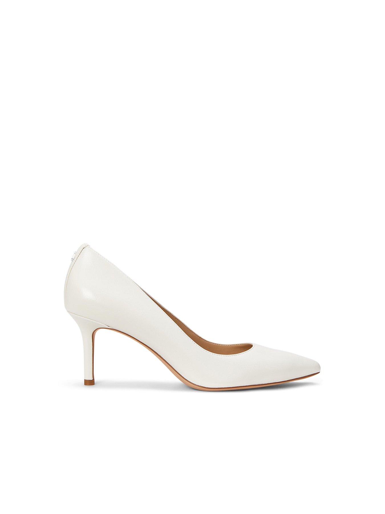 Lauren by Ralph Lauren Lanette Nappa Leather Pumps - White