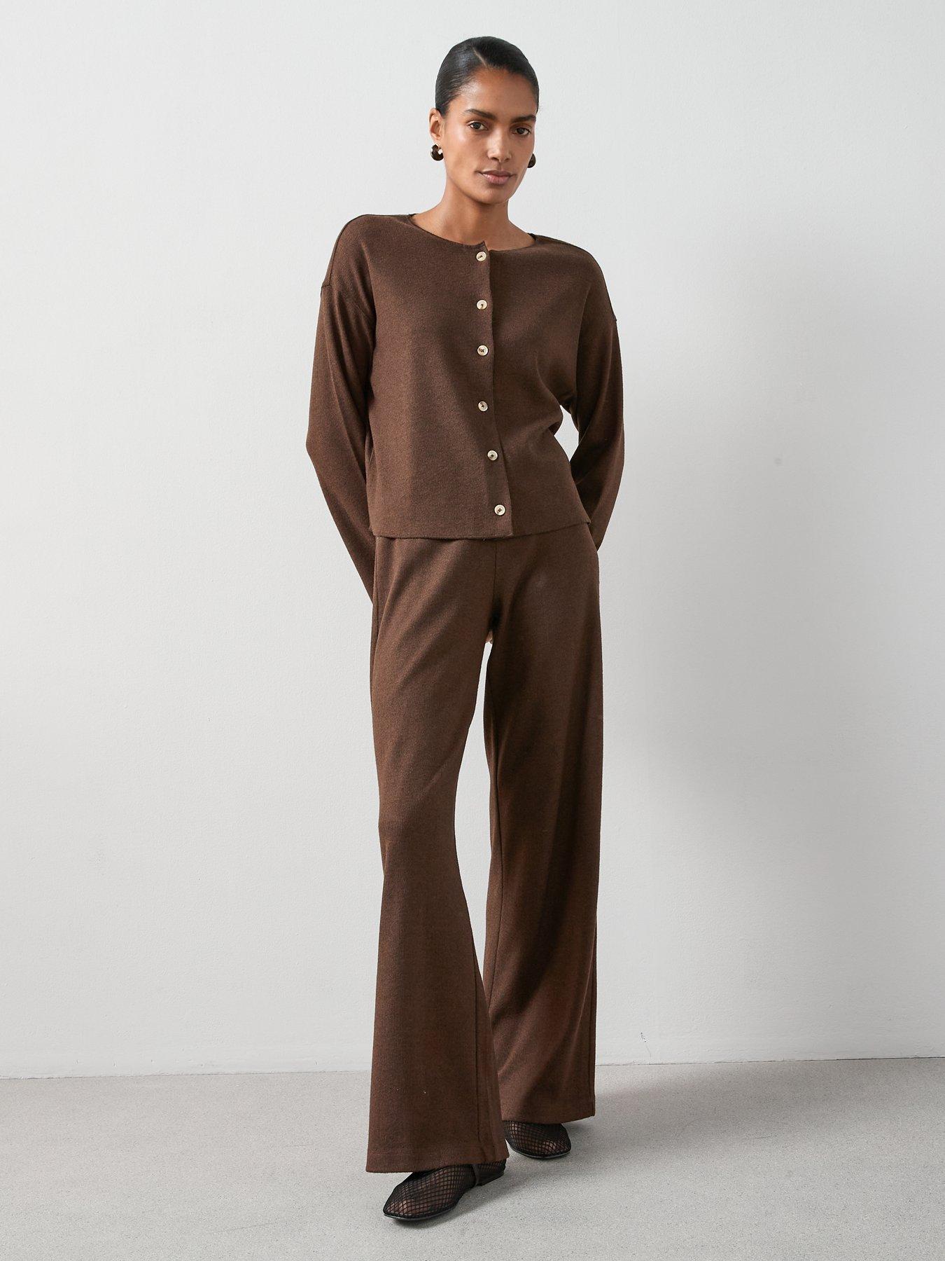 the-very-collection-button-up-textured-cardigan-co-ord-brownback