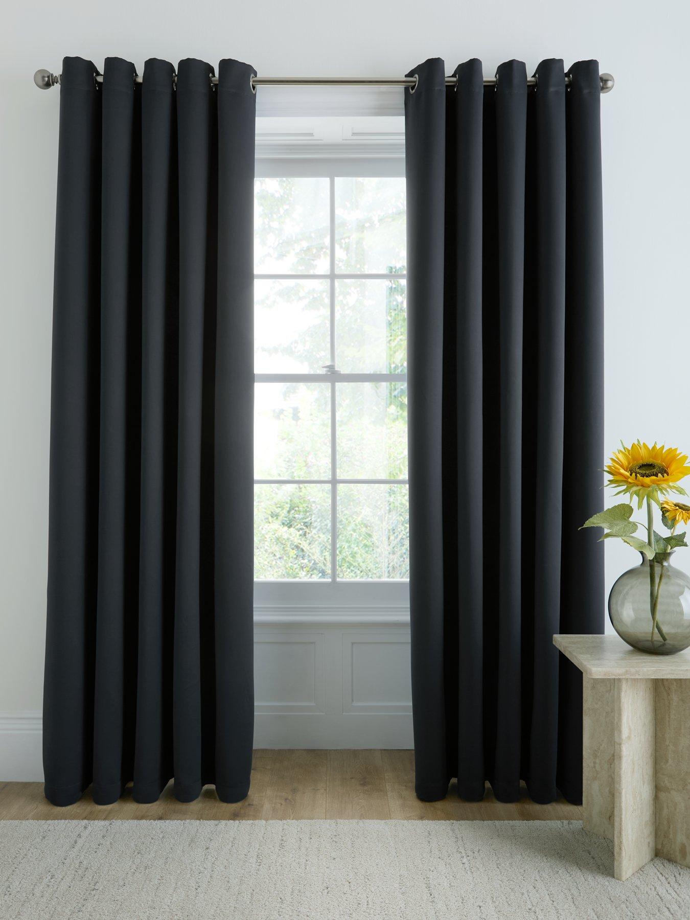Very Home Woven Blackout Eyelet Curtains