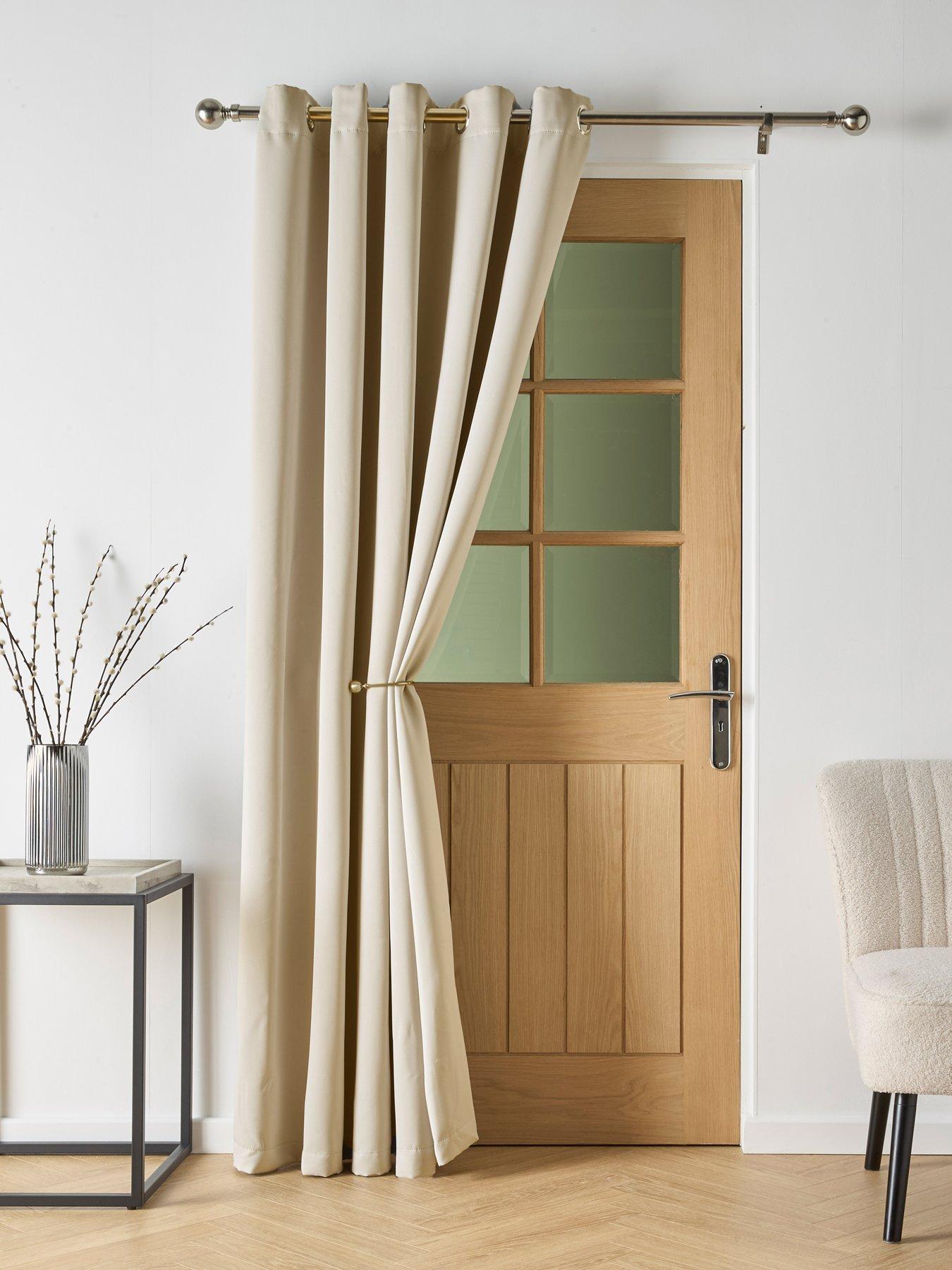 The Very Collection Woven Blackout Eyelet Door Curtain 66x84