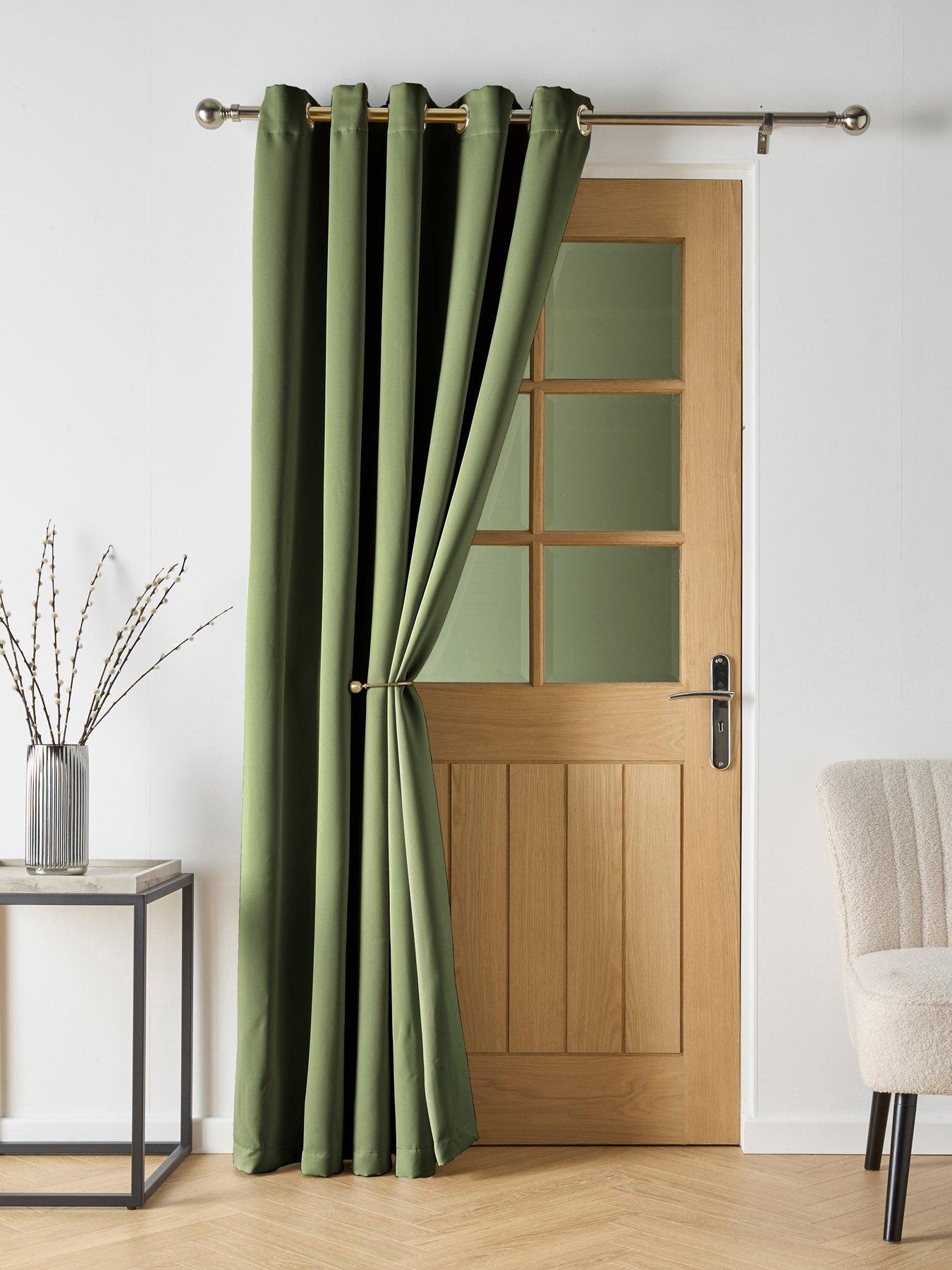 The Very Collection Woven Blackout Eyelet Door Curtain 66x84