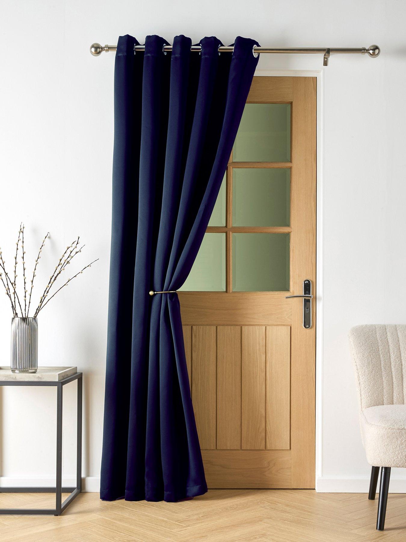 Very Home Woven Blackout Eyelet Door Curtain 66x84