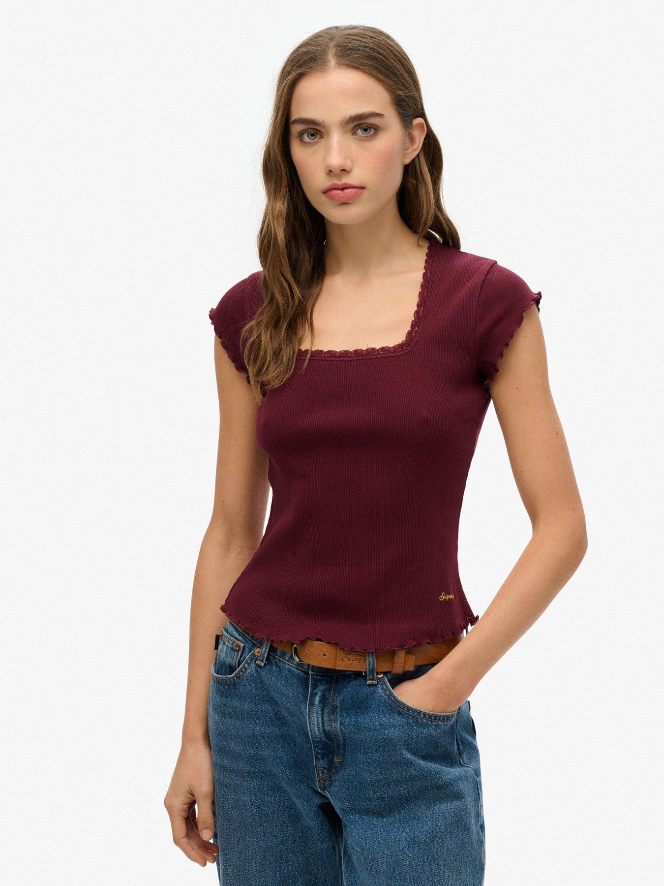 superdry-essential-square-neck-short-sleeve-t-shirt-red