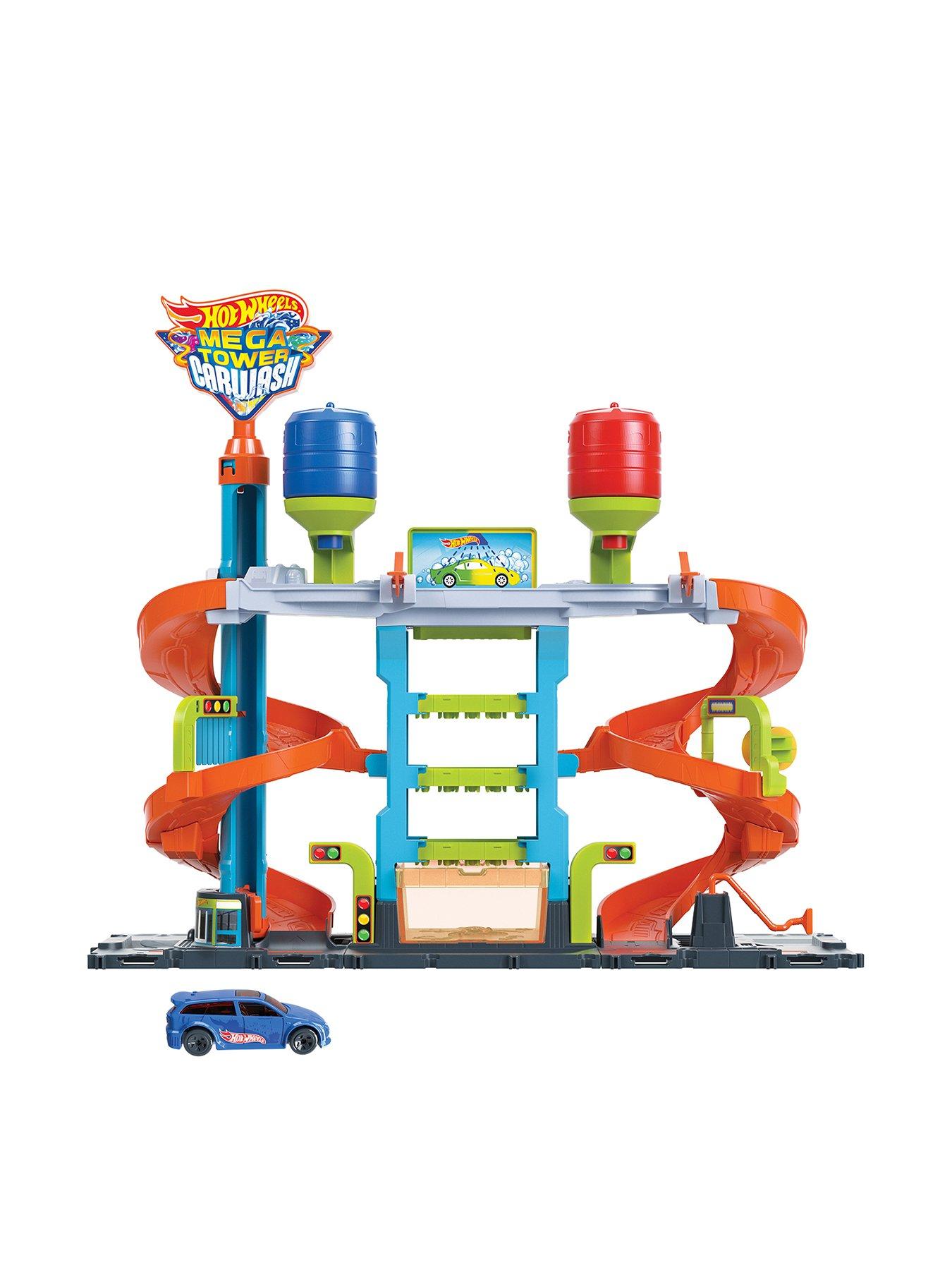 Image 1 of 7 of Hot Wheels Colour-Changing City Mega Car Wash Playset