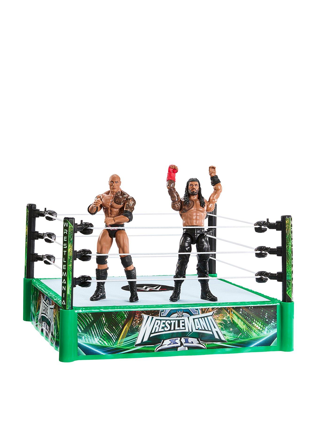 WWE WWE Bloodlines Rules Playset with Ring  &  2 Action Figures, Includes The Rock  &  Roman Reigns