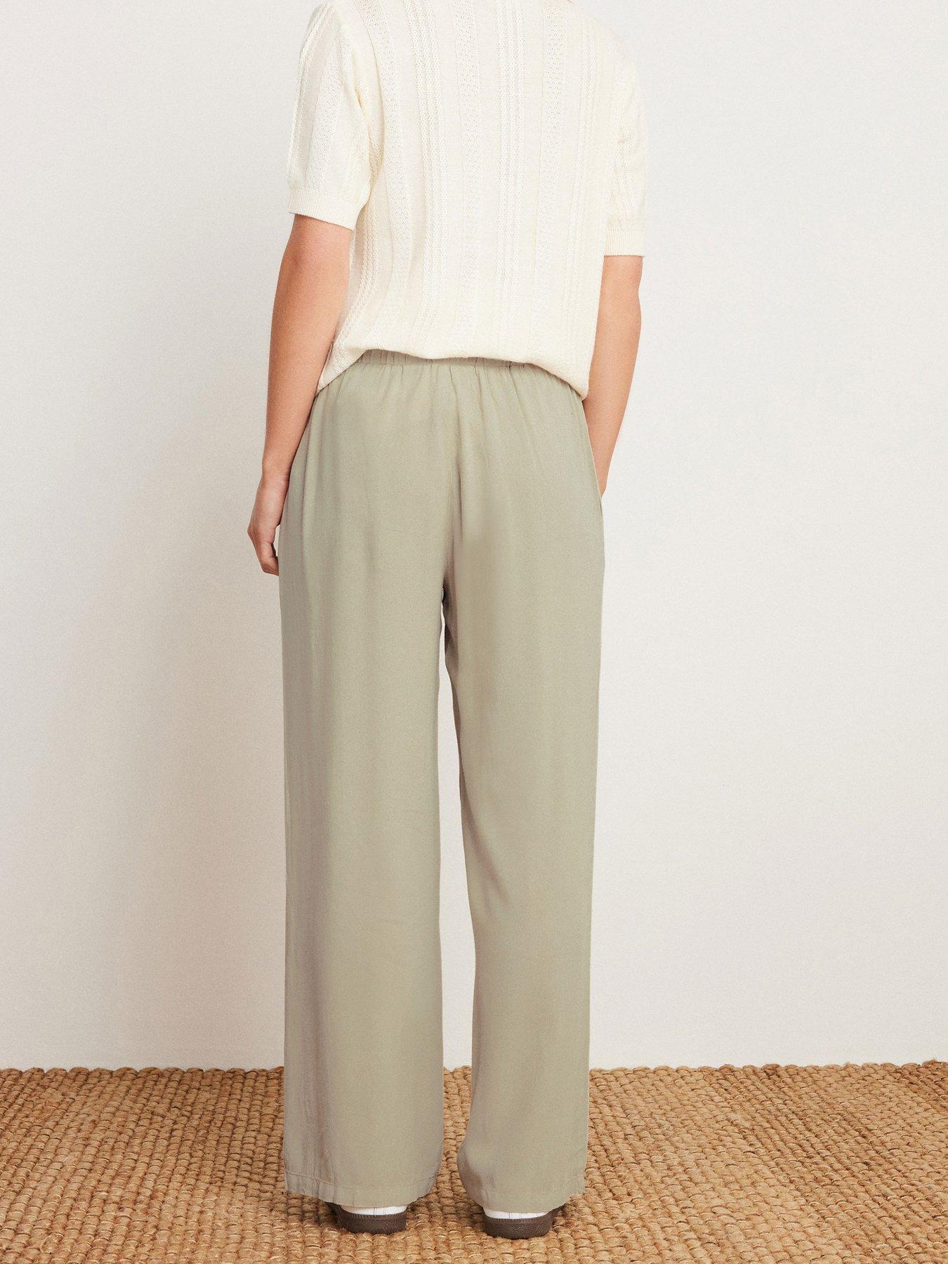 Image 2 of 4 of M&Co Petite Acid Wash Wide Leg Trousers