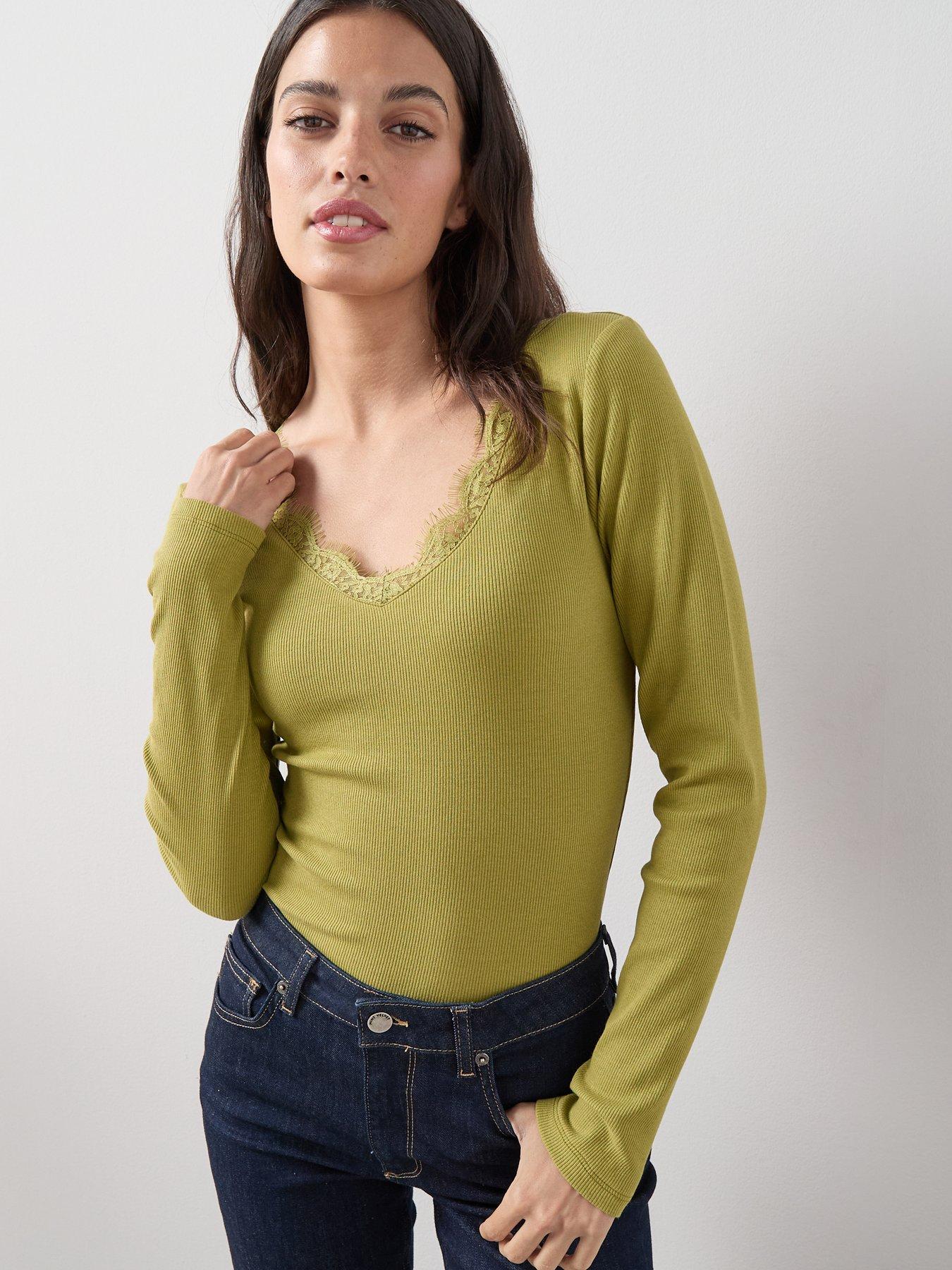 the-very-collection-lace-trim-long-sleeve-rib-top-greenfront