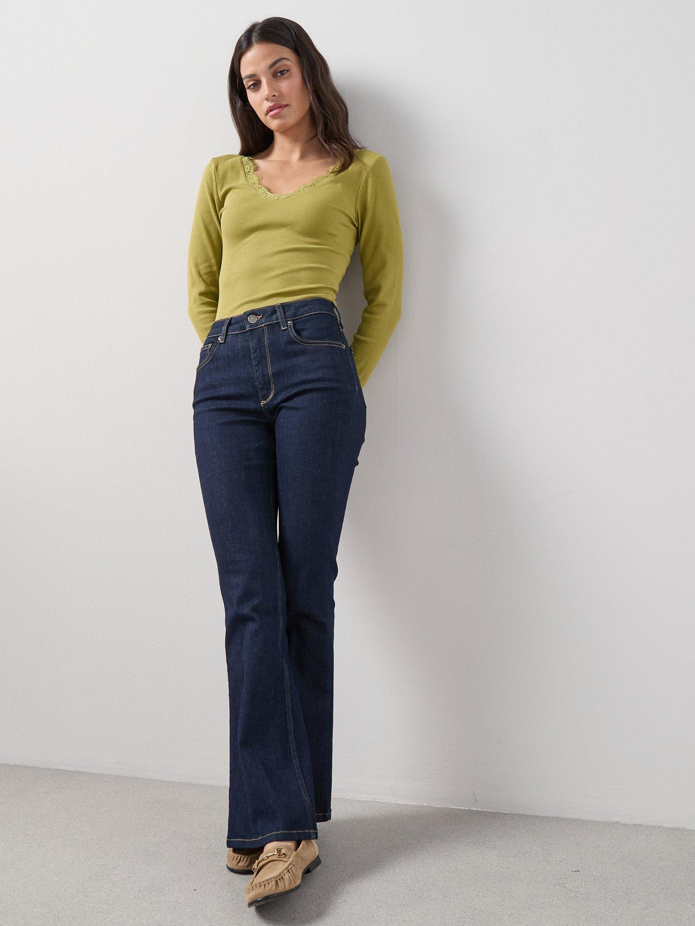 the-very-collection-lace-trim-long-sleeve-rib-top-greendetail