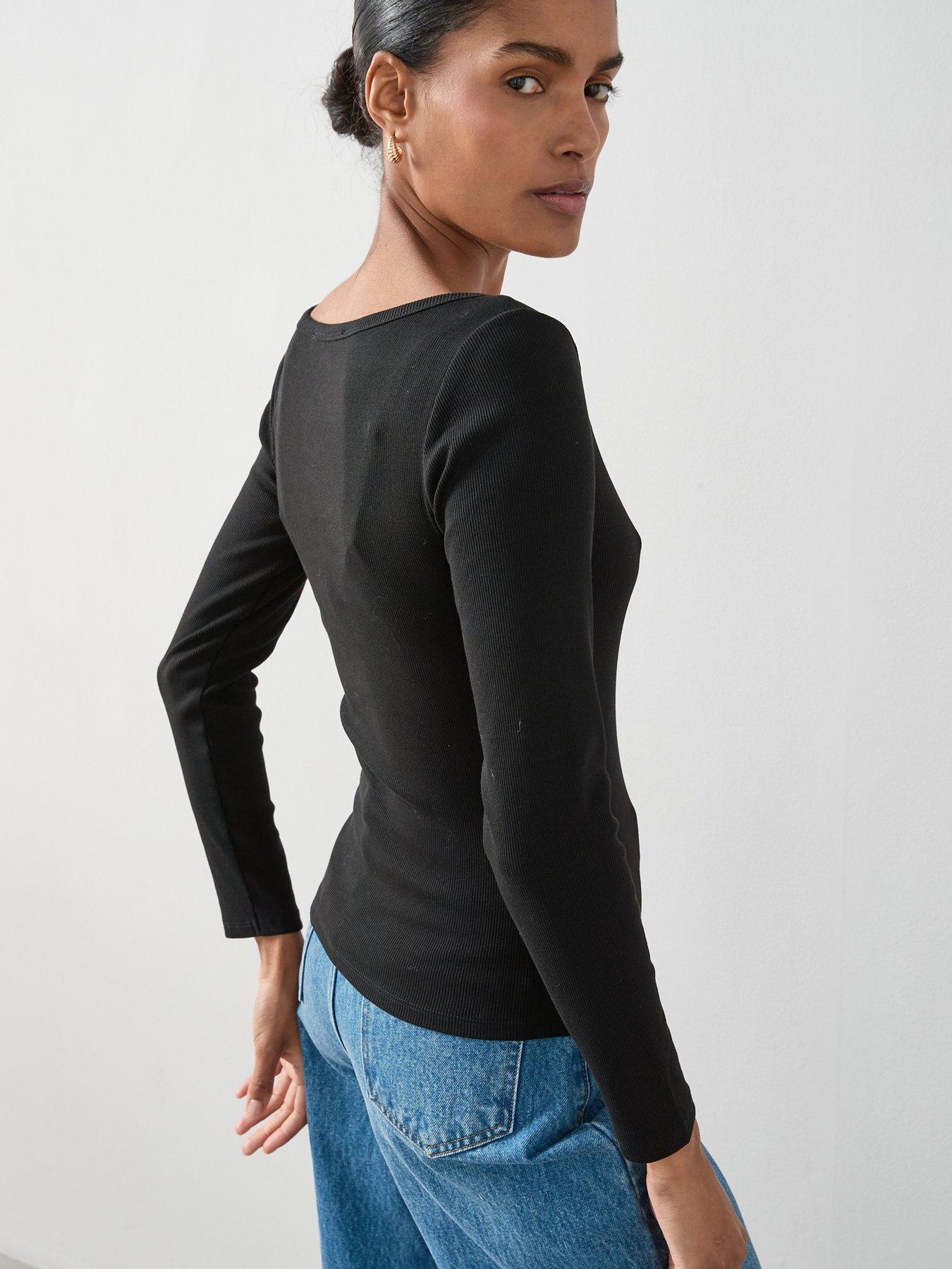 the-very-collection-rib-scoop-neck-long-sleeve-top-blackdetail