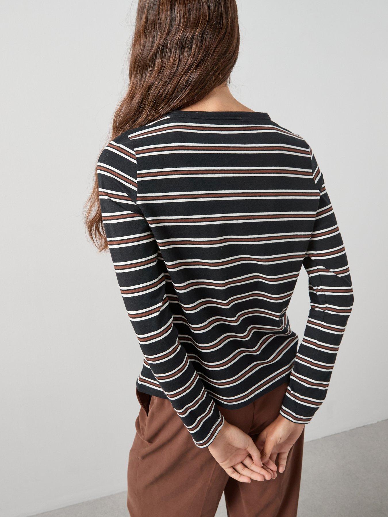 v-by-very-long-sleeve-oversize-basic-stripe-top-blackstillFront