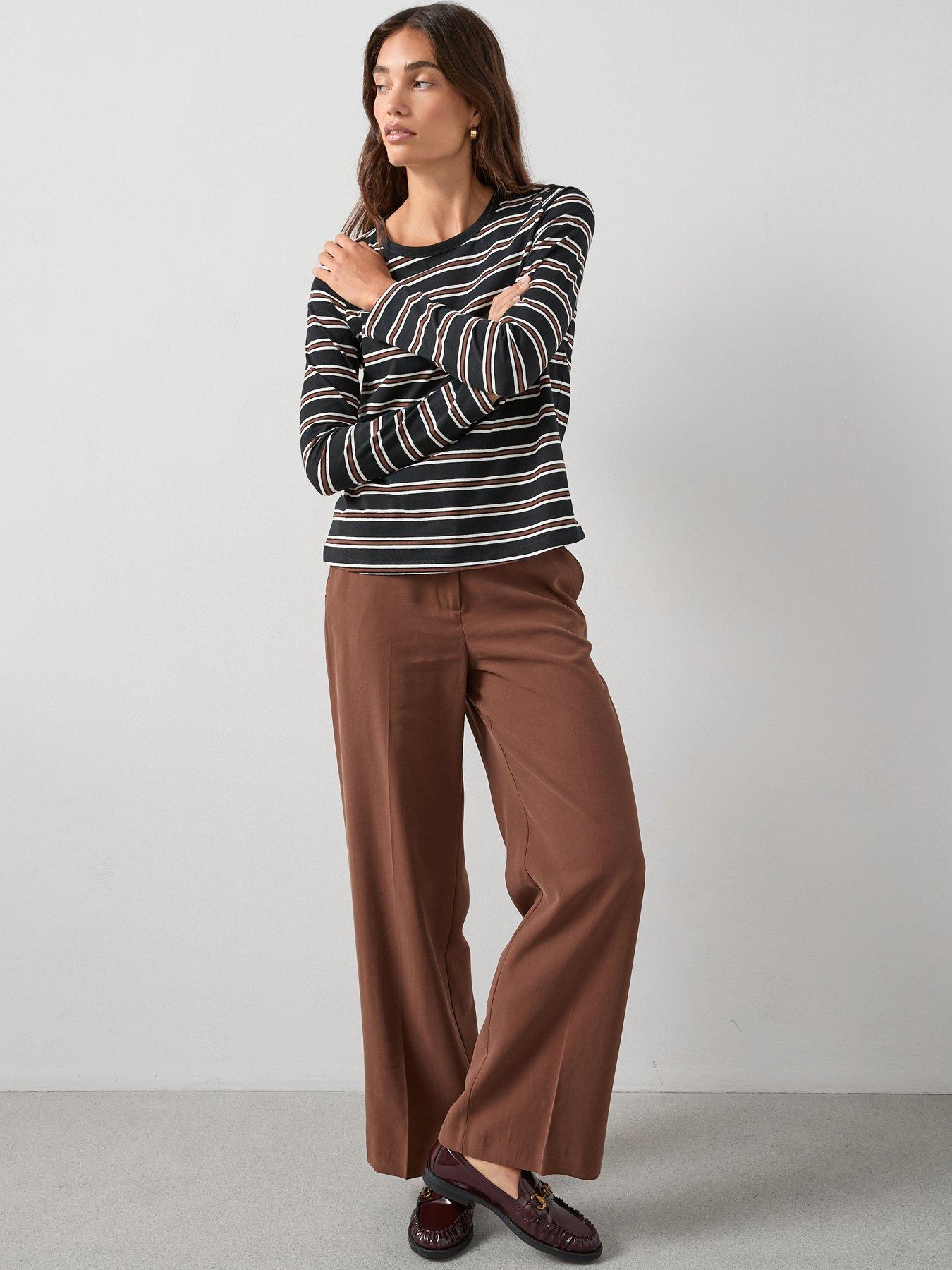 v-by-very-long-sleeve-oversize-basic-stripe-top-blackdetail