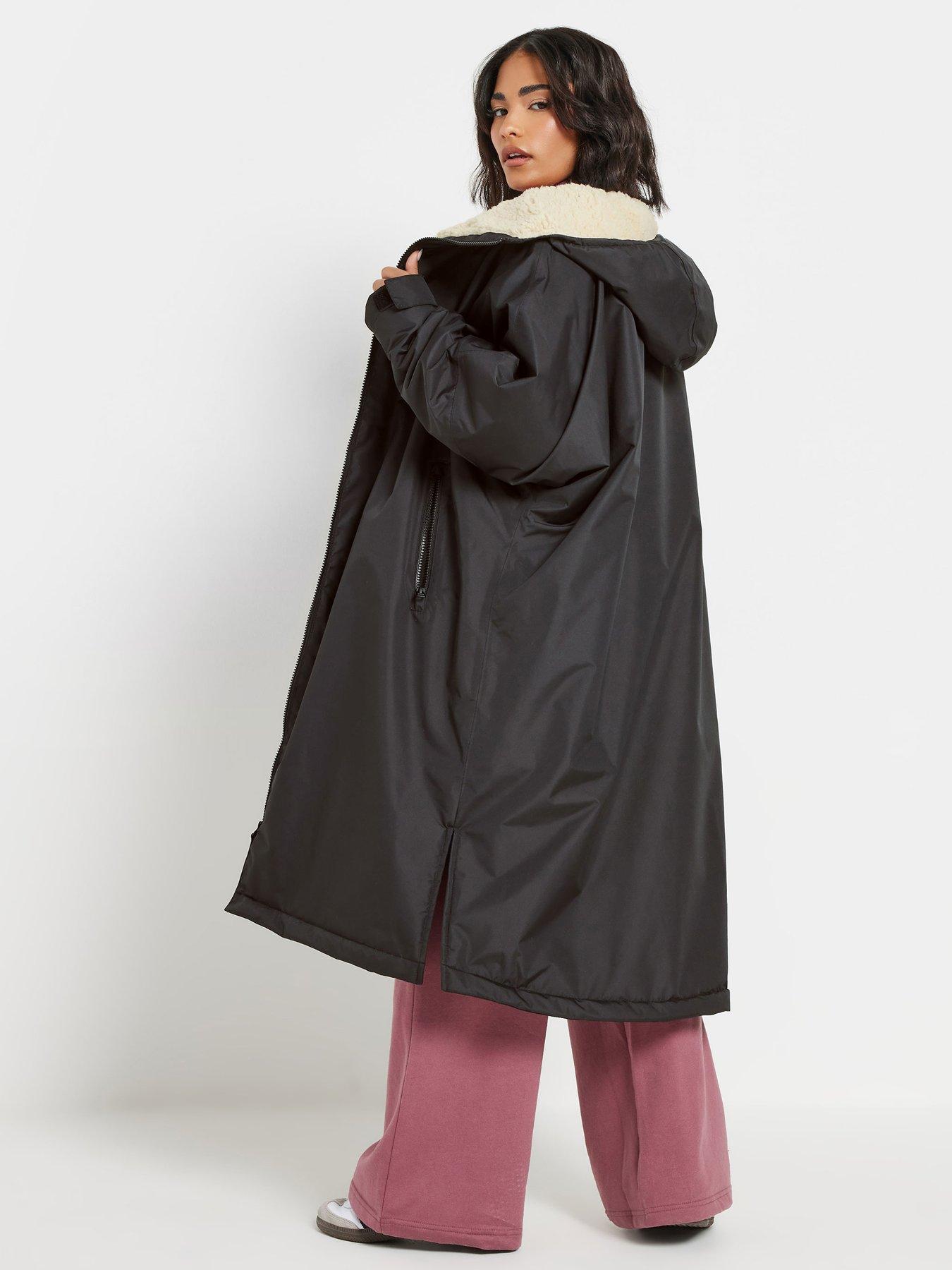 Image 2 of 4 of M&Co Petite Borg Lined Changing Robe - Black
