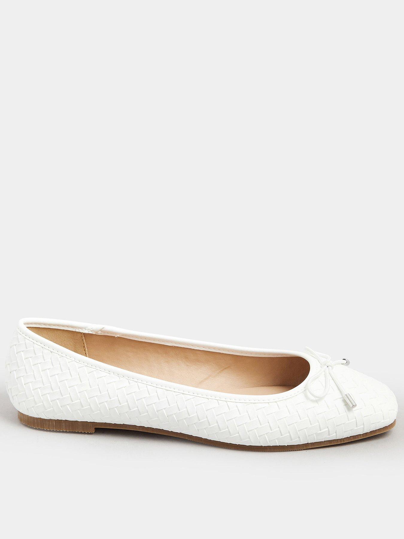 undefined Woven Ballet Pump - White