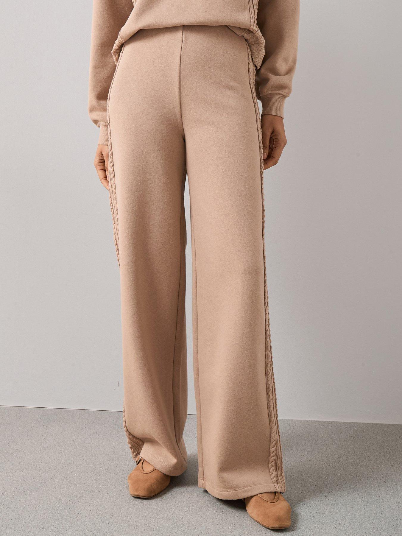 The Very Collection Cable Side Panel Jogger - Beige