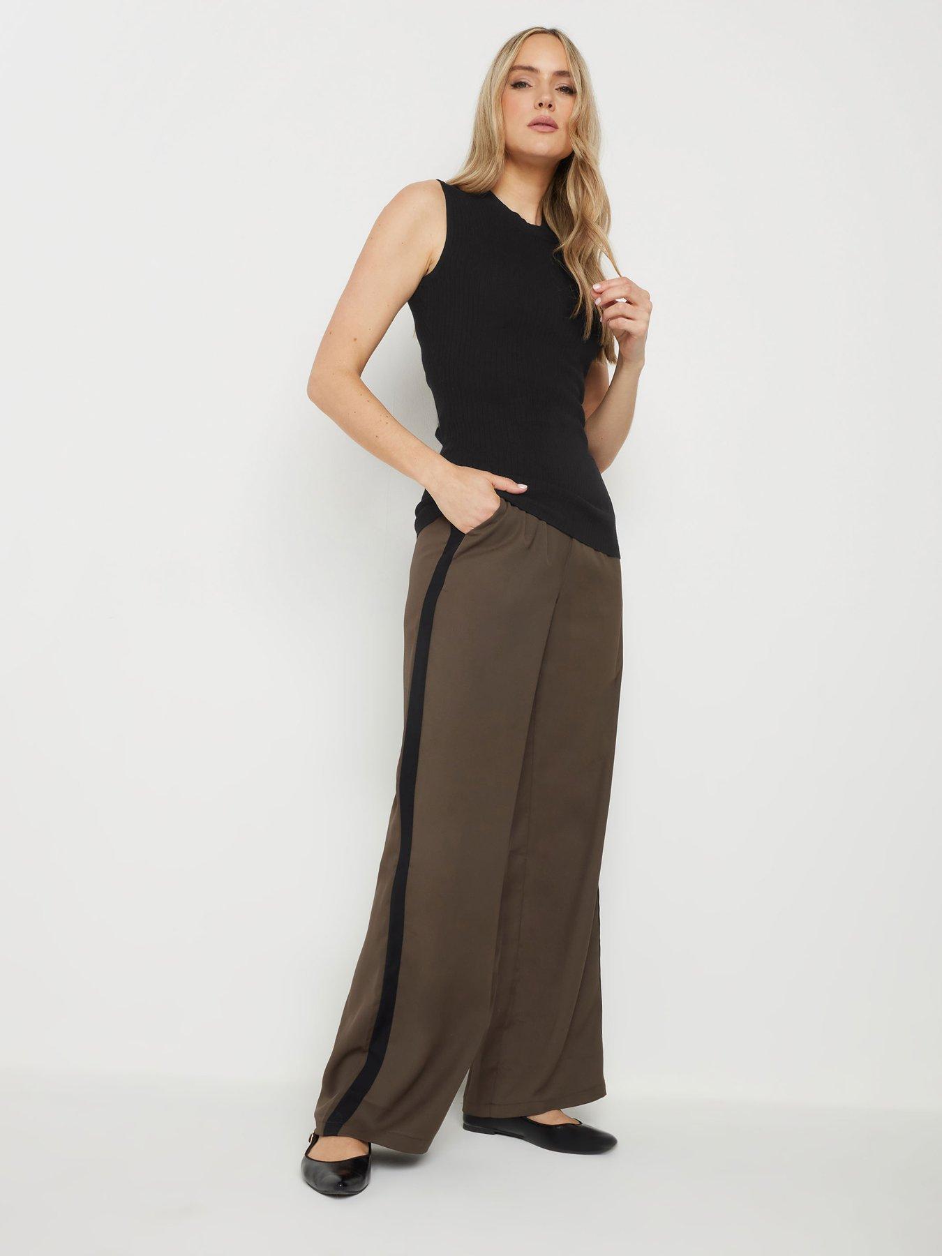 Image 3 of 4 of Long Tall Sally Tall Ribbed High Neck Vest - Black