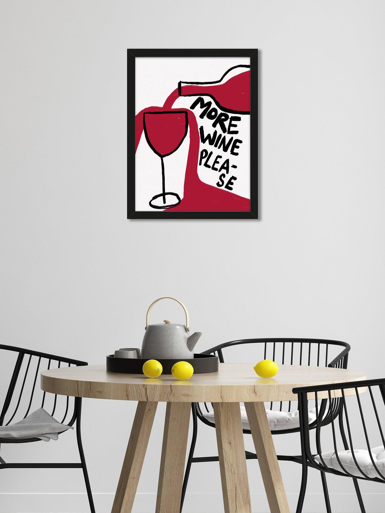 undefined More Wine Please Framed Art Print by Athene Fritsch