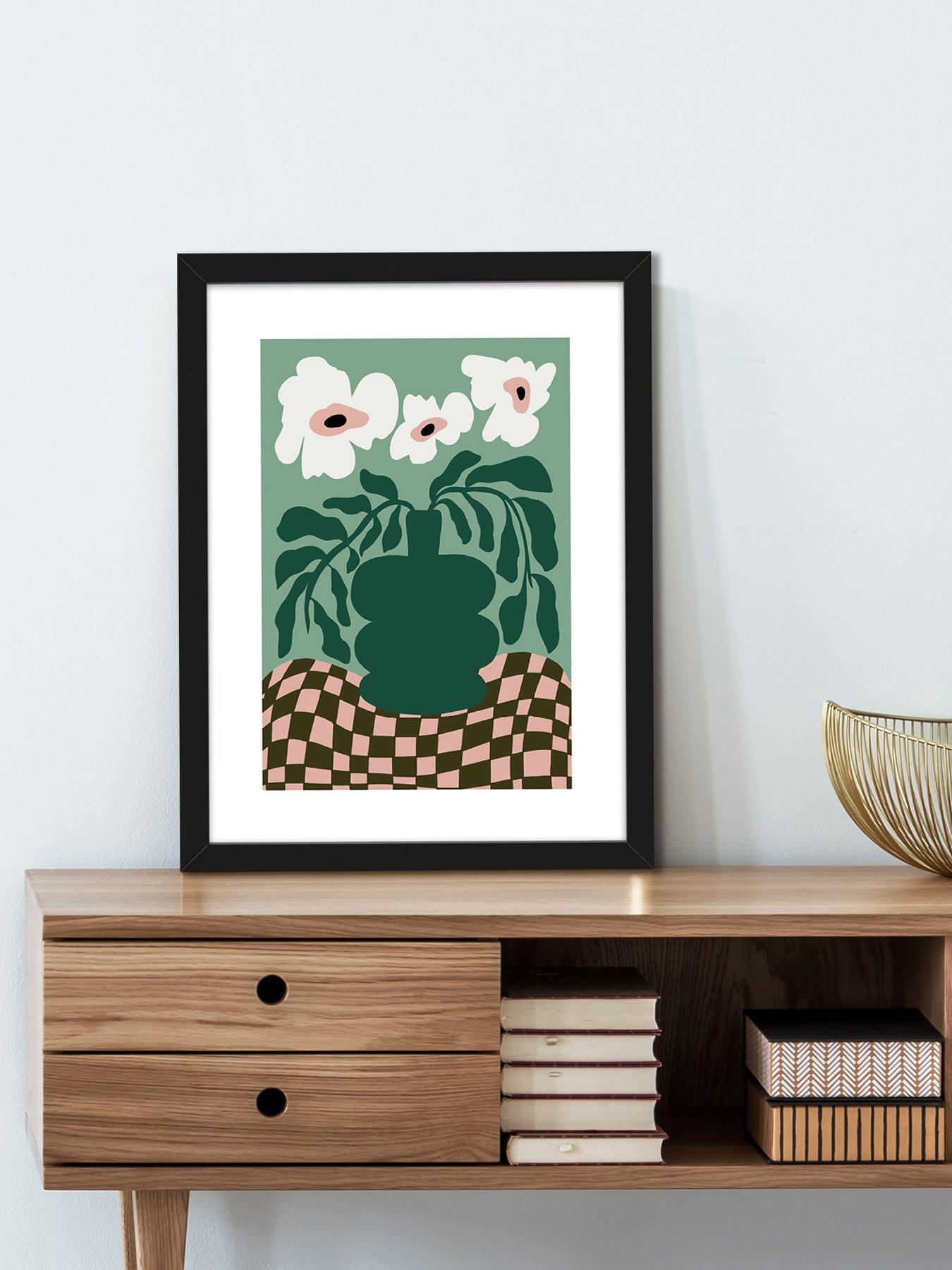 the-art-group-bold-blossom-pottery-framed-art-print-by-miho-art-group