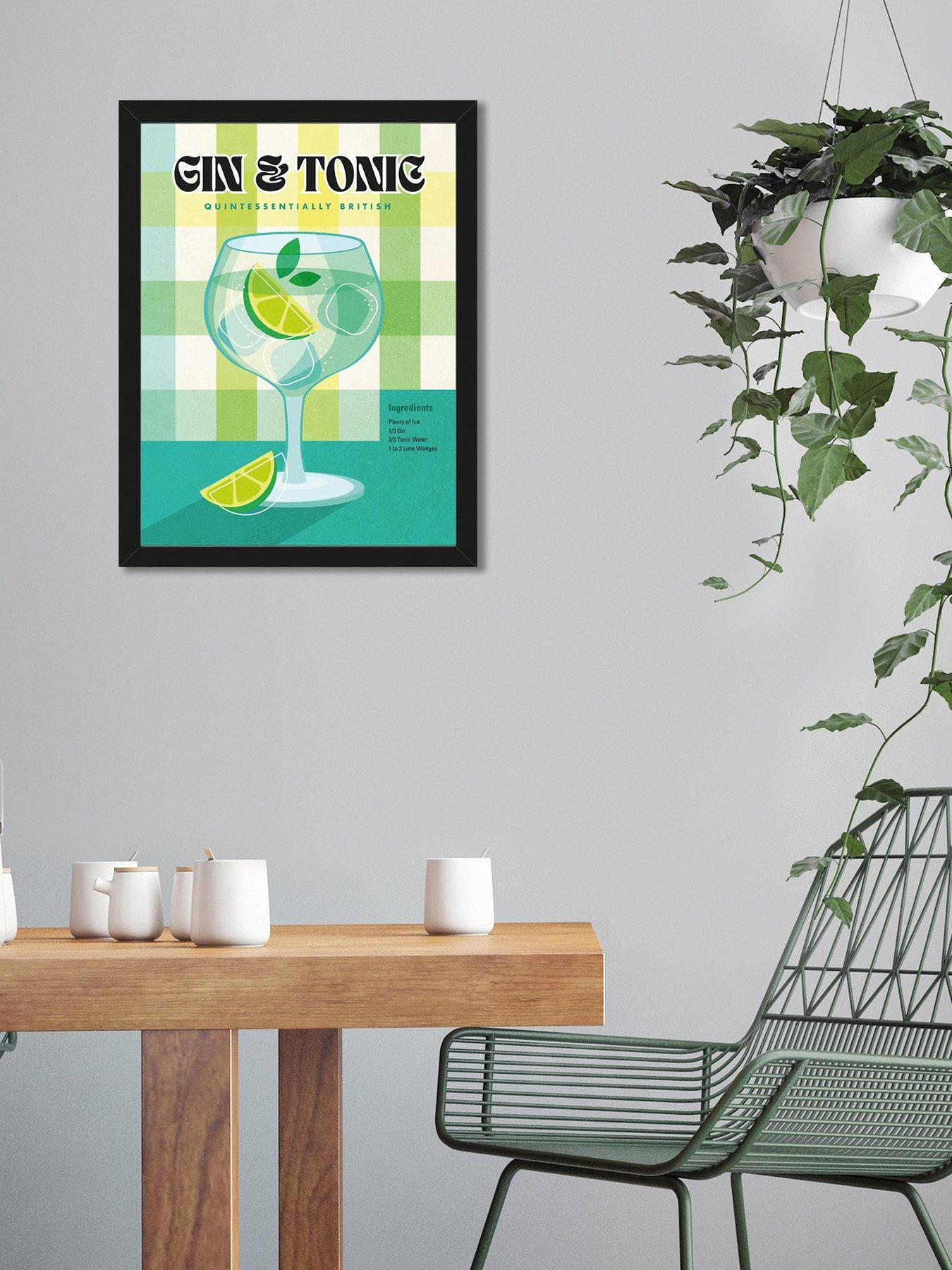 undefined Gin and Tonic Framed Art Print by Dominique Vari