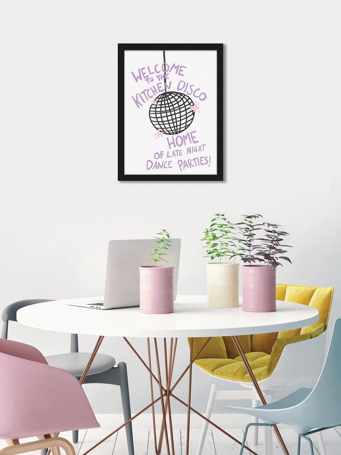undefined Welcome To The Kitchen Disco Framed Art Print by Athene Fritsch