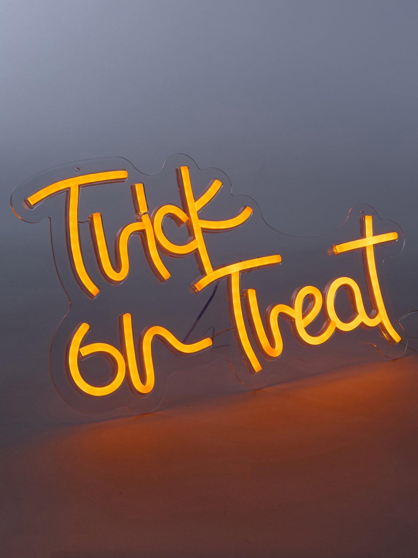 Image 3 of 5 of The Very Collection Trick or Treat Neon Light Halloween Decoration