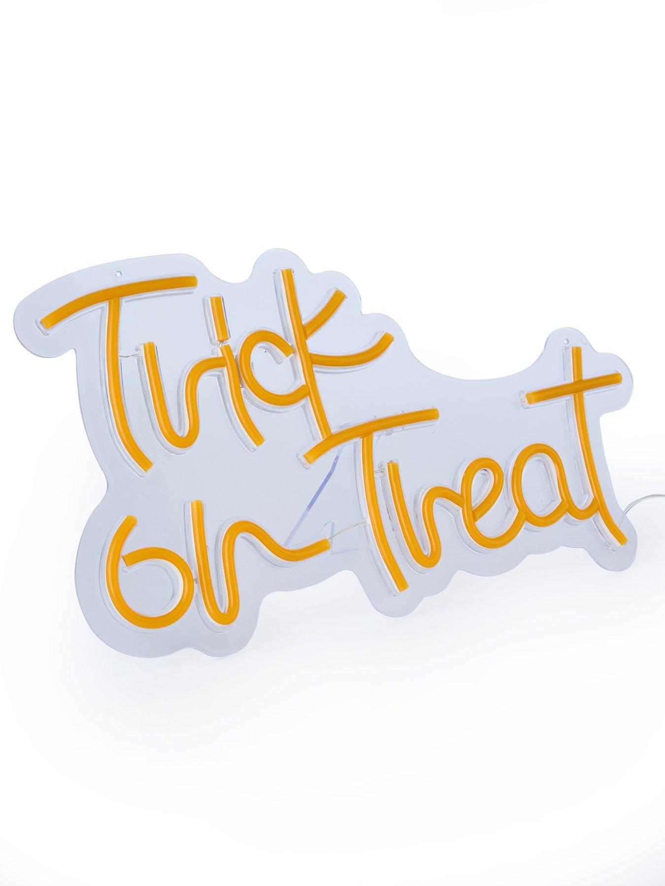 Image 4 of 5 of The Very Collection Trick or Treat Neon Light Halloween Decoration