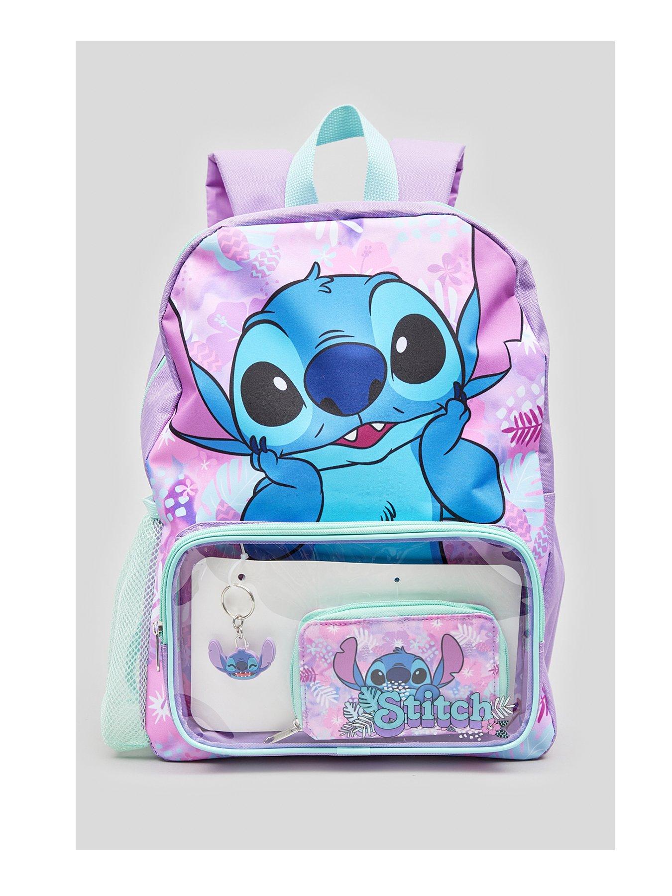 Disney Stitch Lilo and Stitch floral Backpack, Purse and keyring set