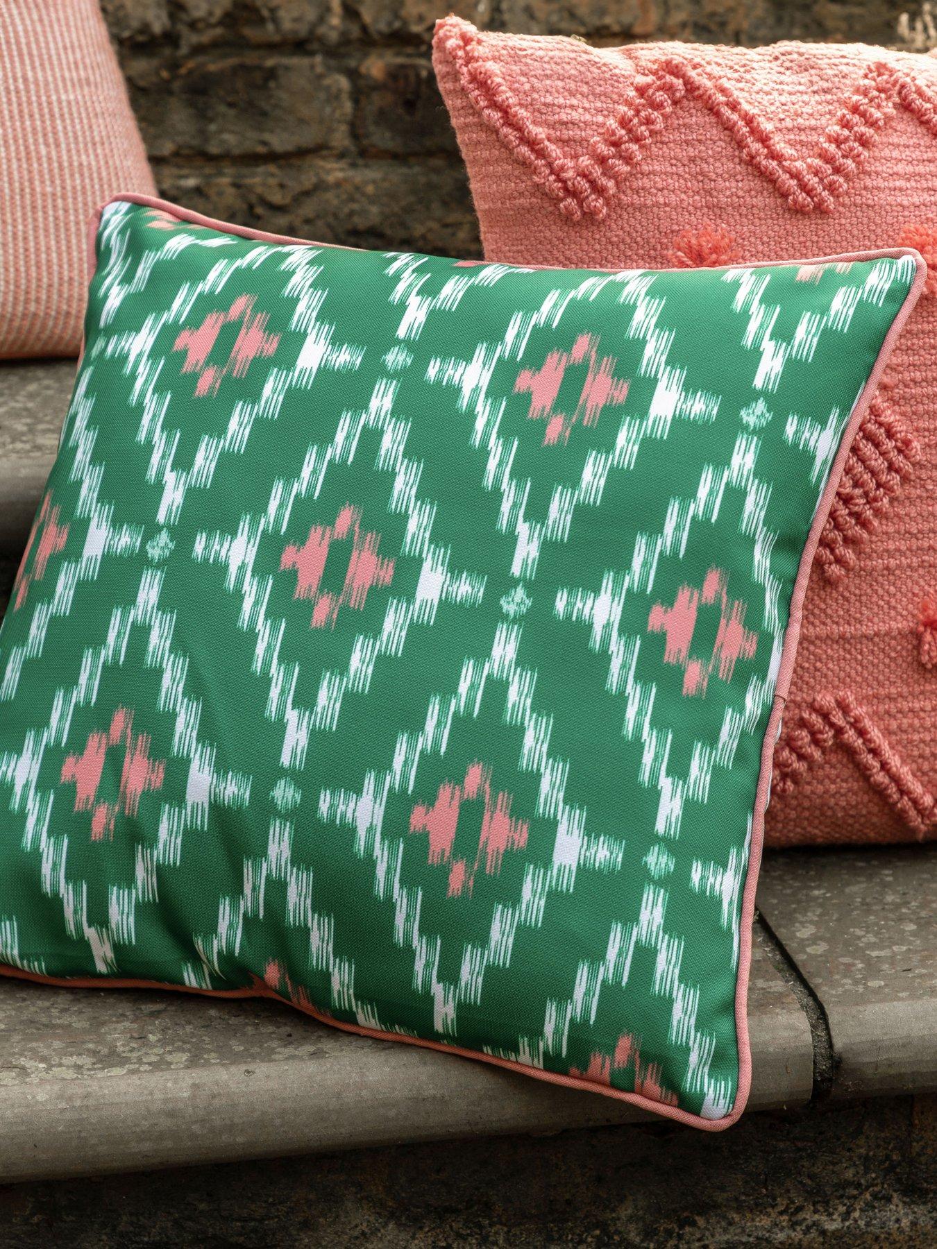 undefined Aroha Geo Printed Cushion in Green