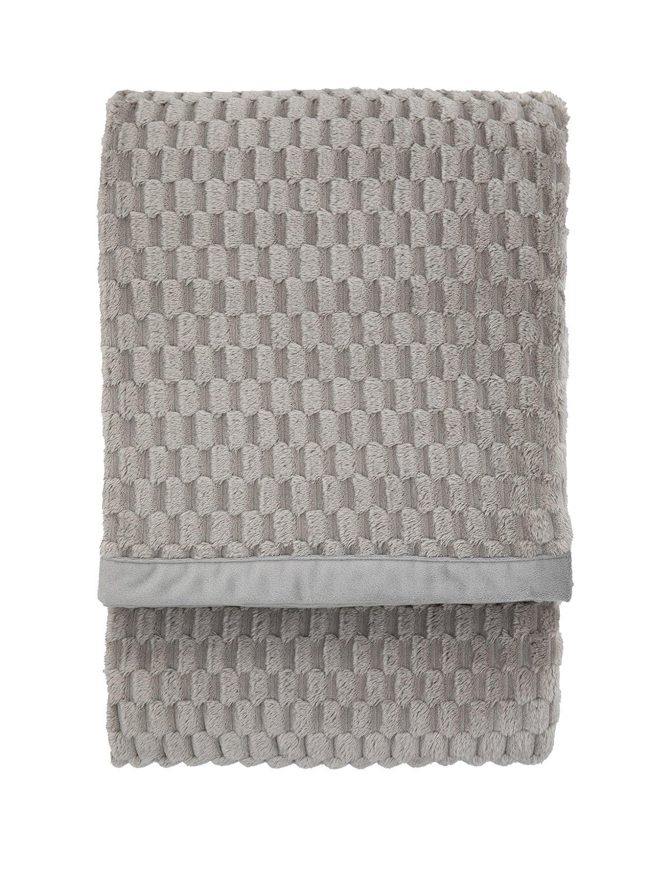 Image 2 of 4 of Gallery Direct Jacquard Velvet Knitted Throw Grey
