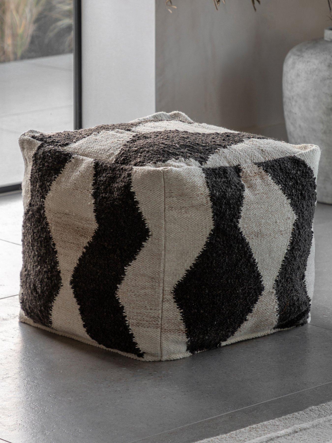 Image 1 of 4 of Gallery Direct Visby Mono Pouffe- 500x500x400mm