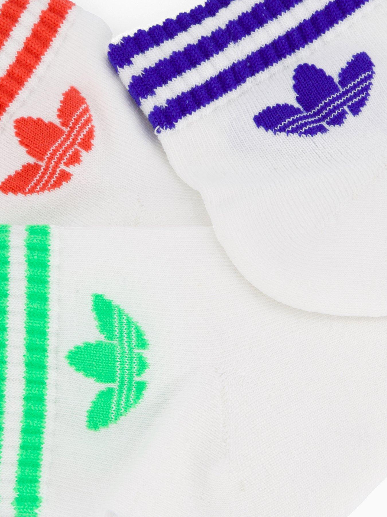 adidas-originals-unisex-3-stripe-ankle-socks-3-pack-whitemultioutfit