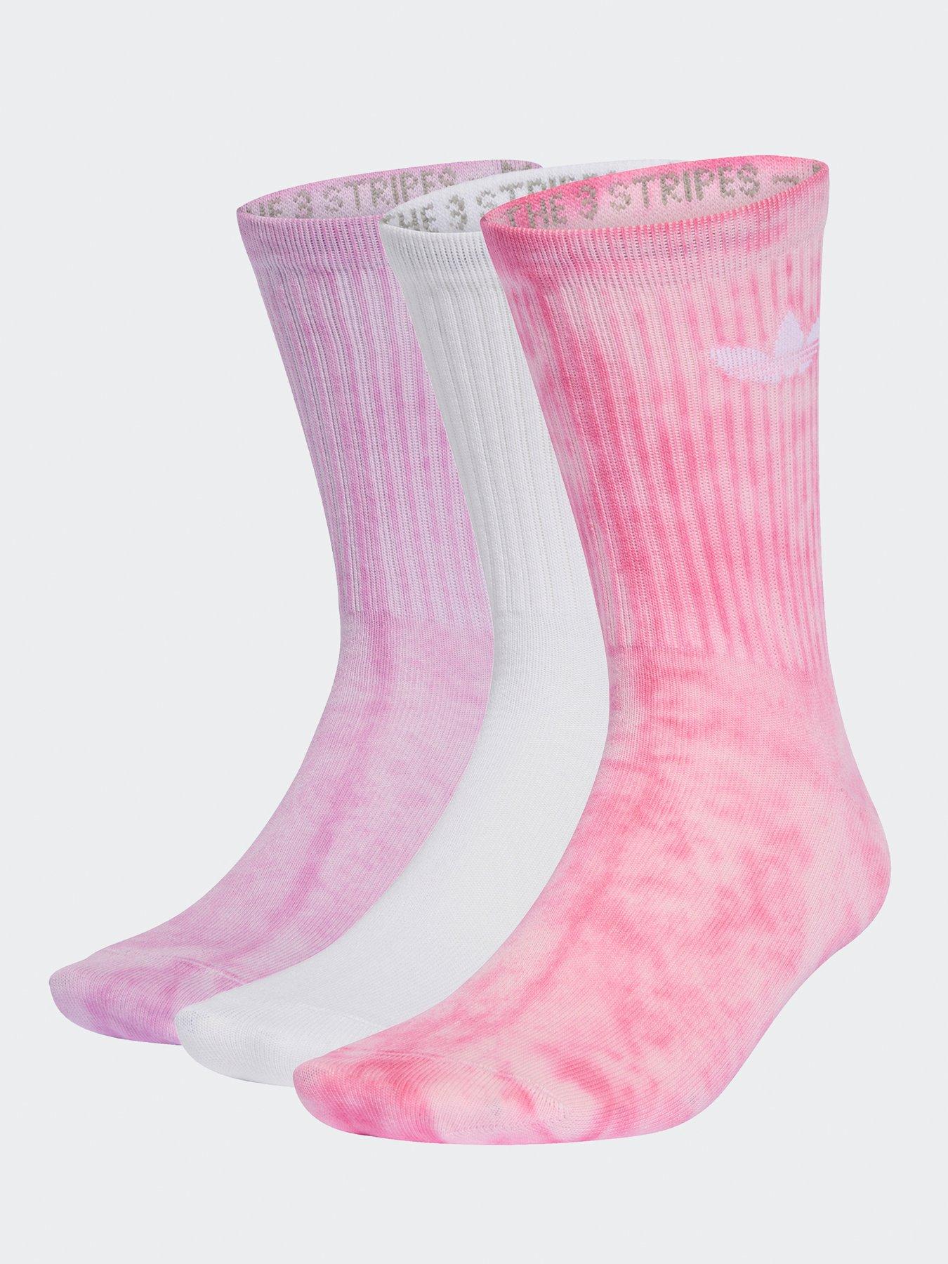 adidas Originals Women's Tie Dye Crew Socks 3 Pack - Multi