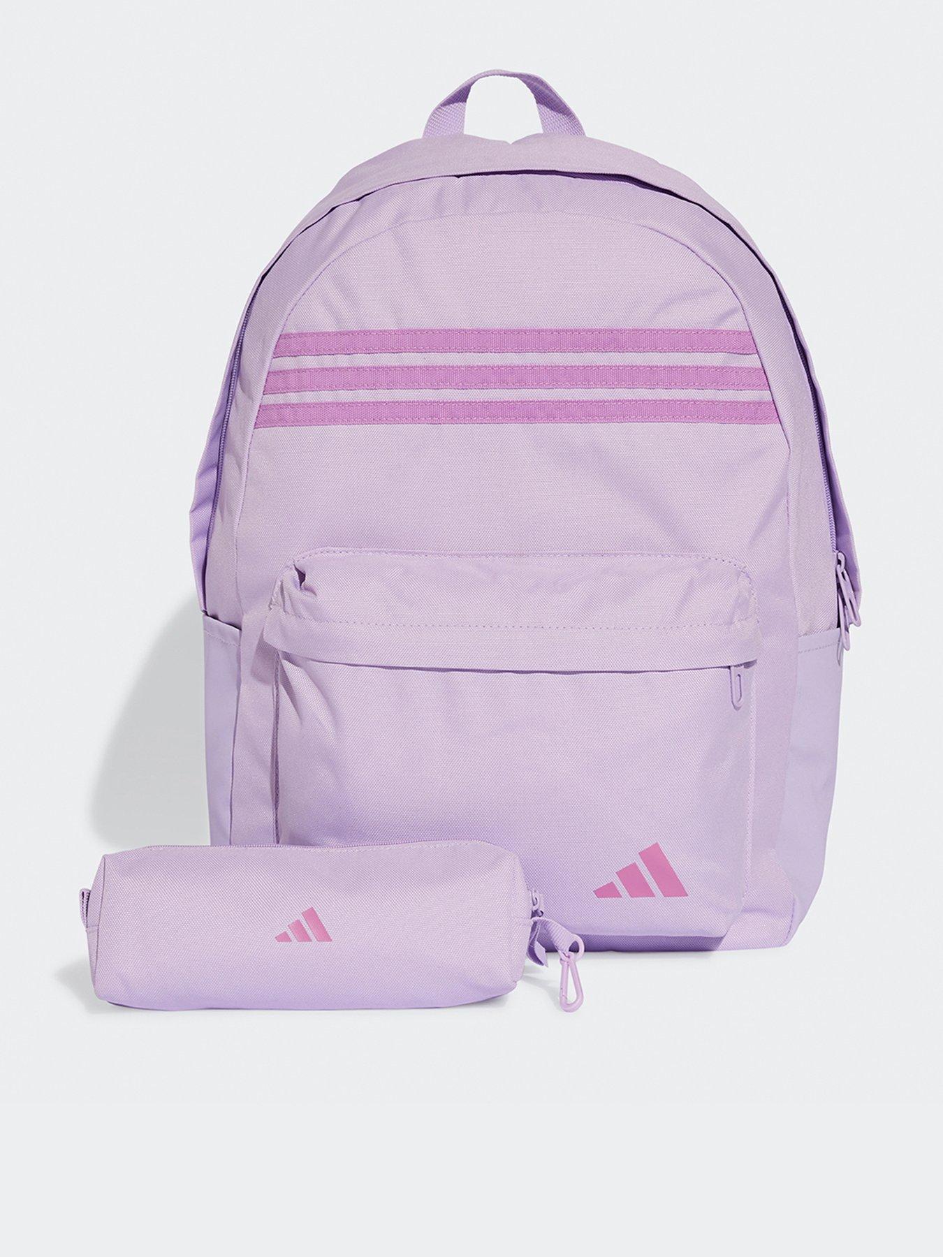 adidas Sportswear Women's Classic 3 Stripe Backpack With Pencil Case - Pink