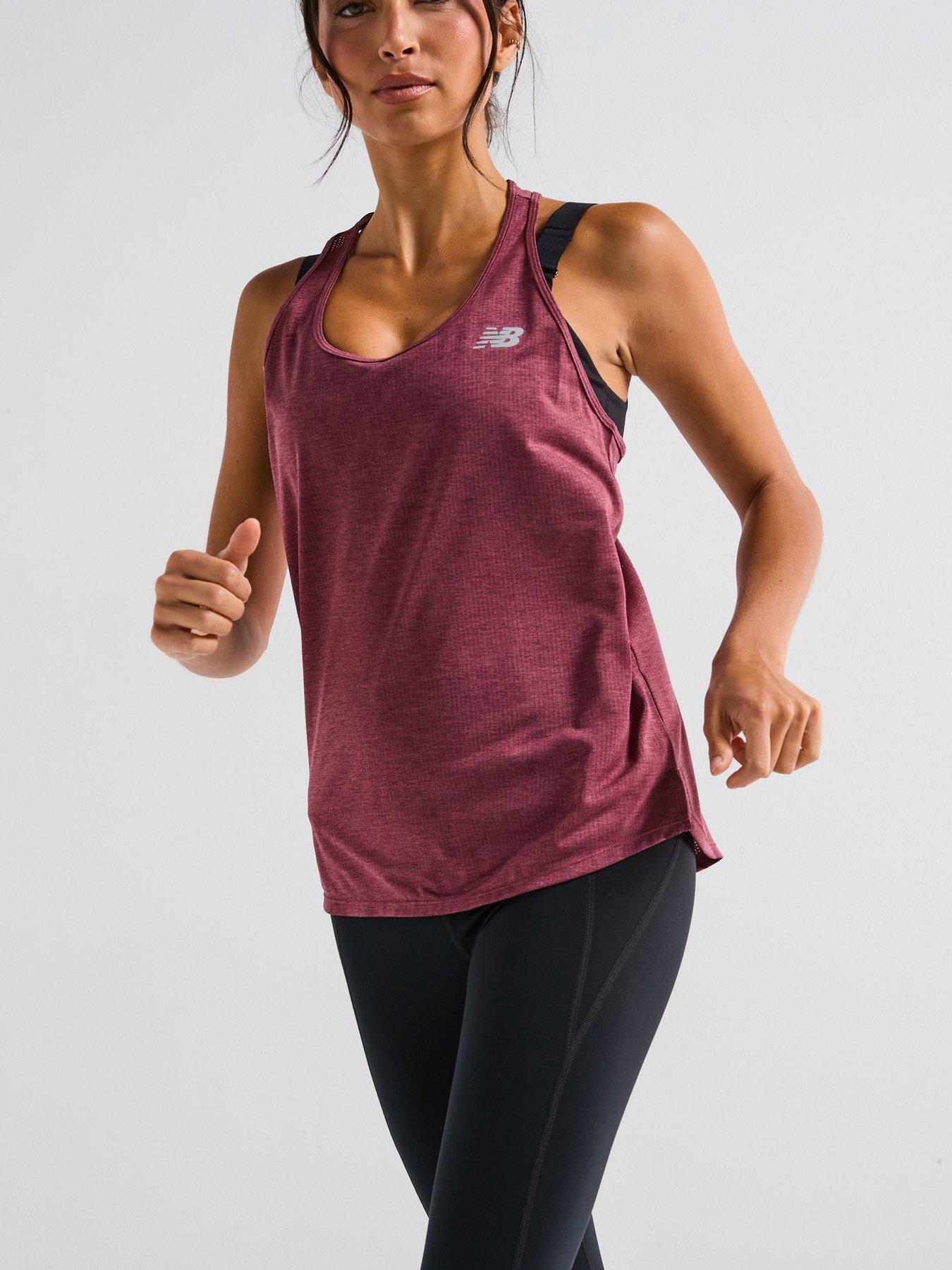 New Balance Womens Running Athletics Tank - Red