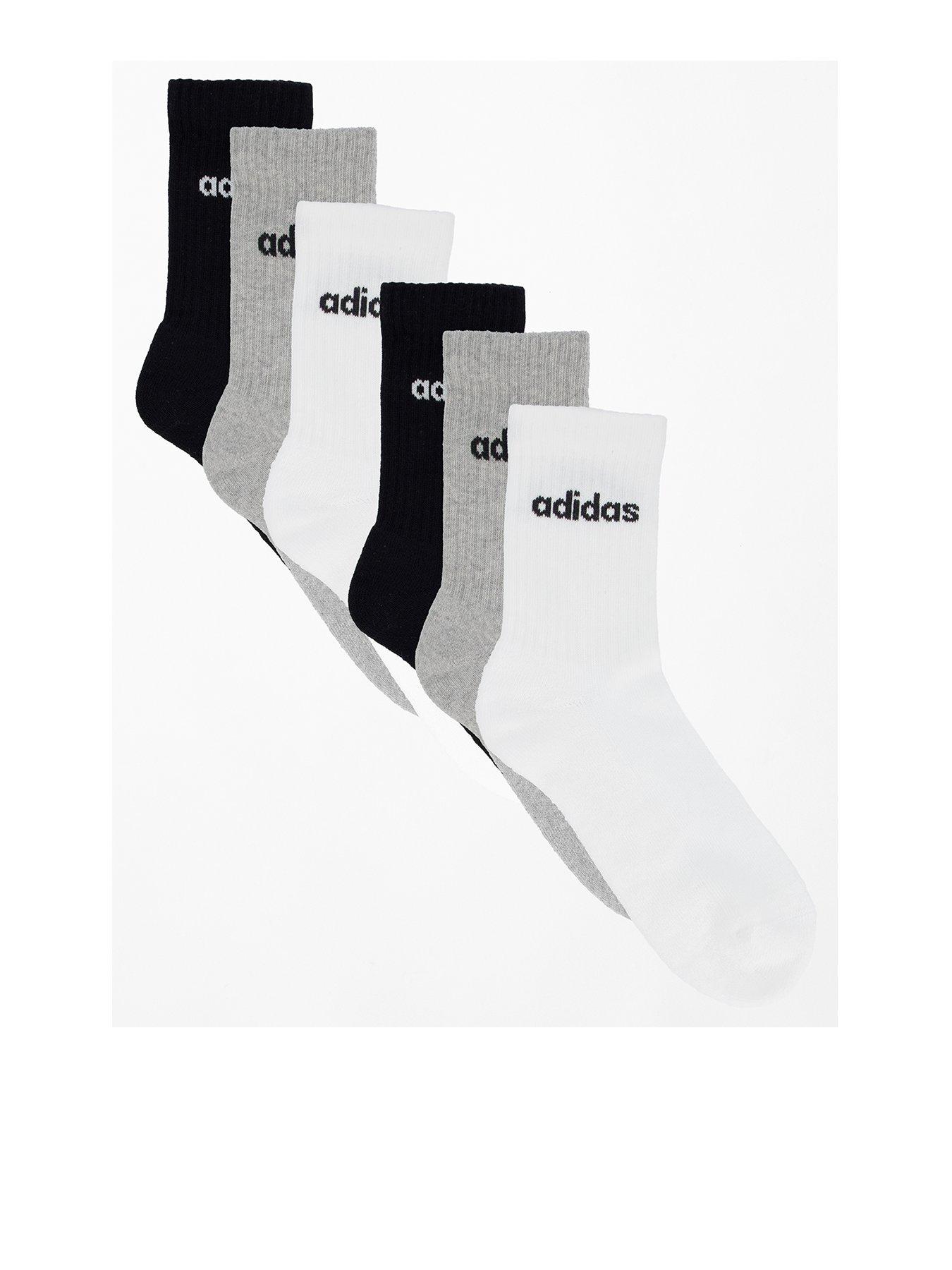 Image 1 of 3 of adidas Sportswear Men's Linear Crew Sock 6 Pack - Multi
