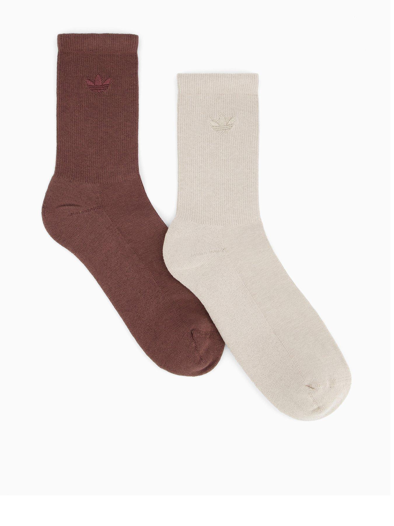 adidas Originals Unisex 2-Toned Cr Socks2 Pack - Brown