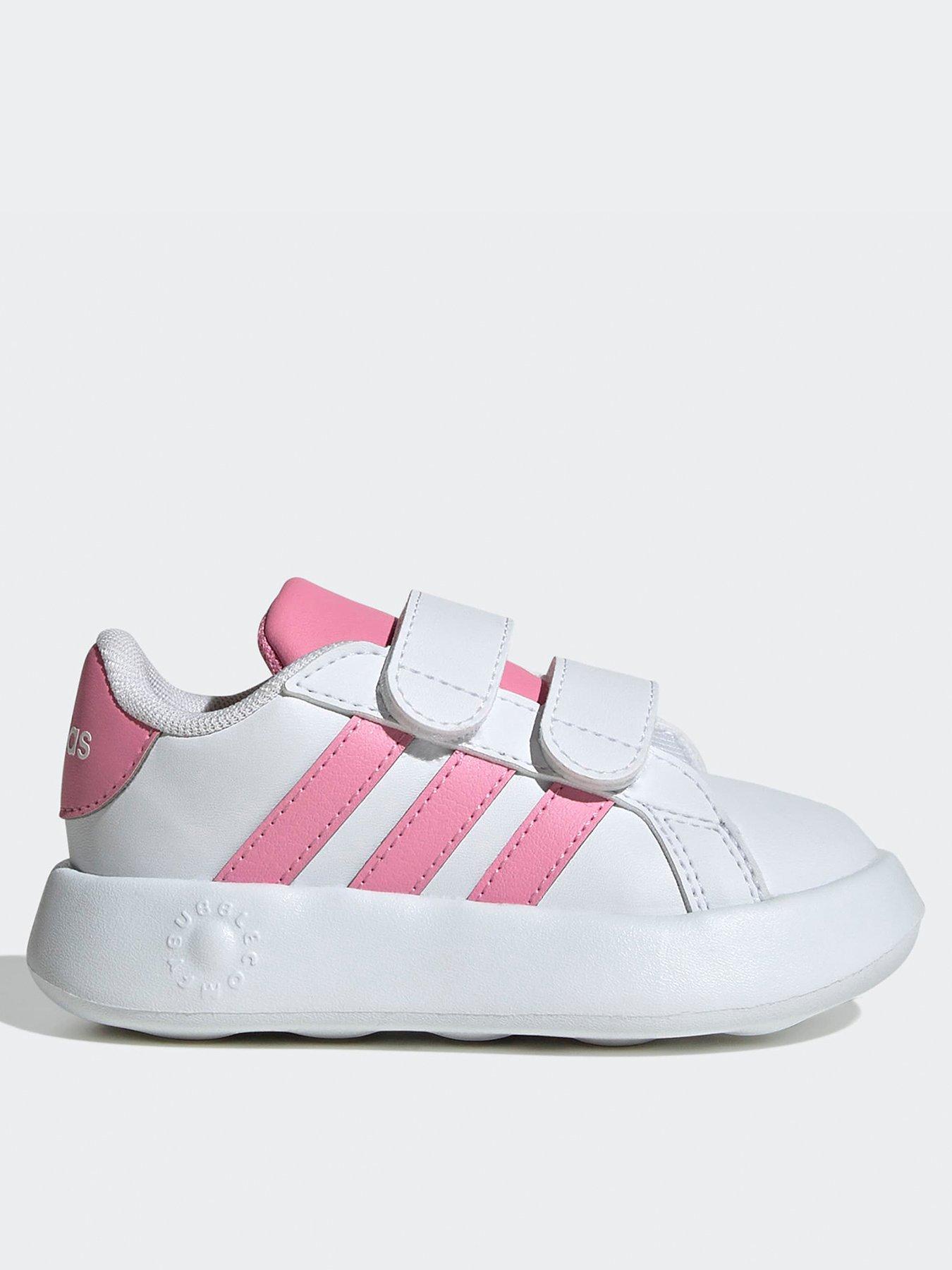 adidas-sportswear-infant-grandourt-20-velcro-trainers-pinkwhite