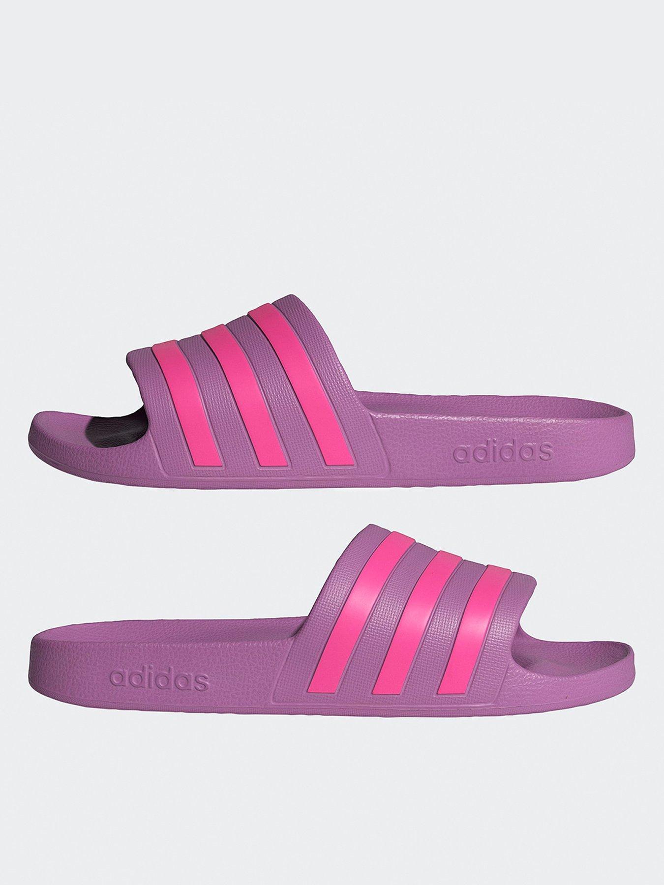 adidas Sportswear Women's Adilette Aqua Slides - Purple