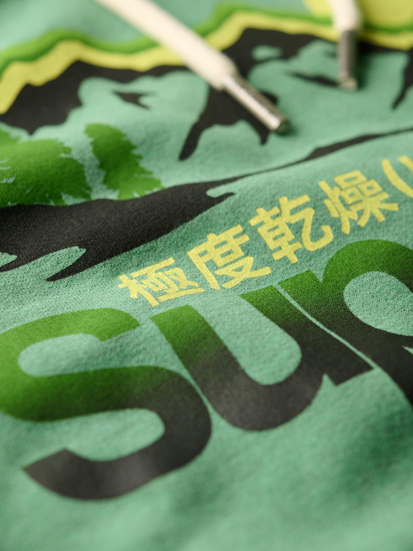 Image 5 of 6 of Superdry Original Great Outdoors Graphic Hoodie - Green